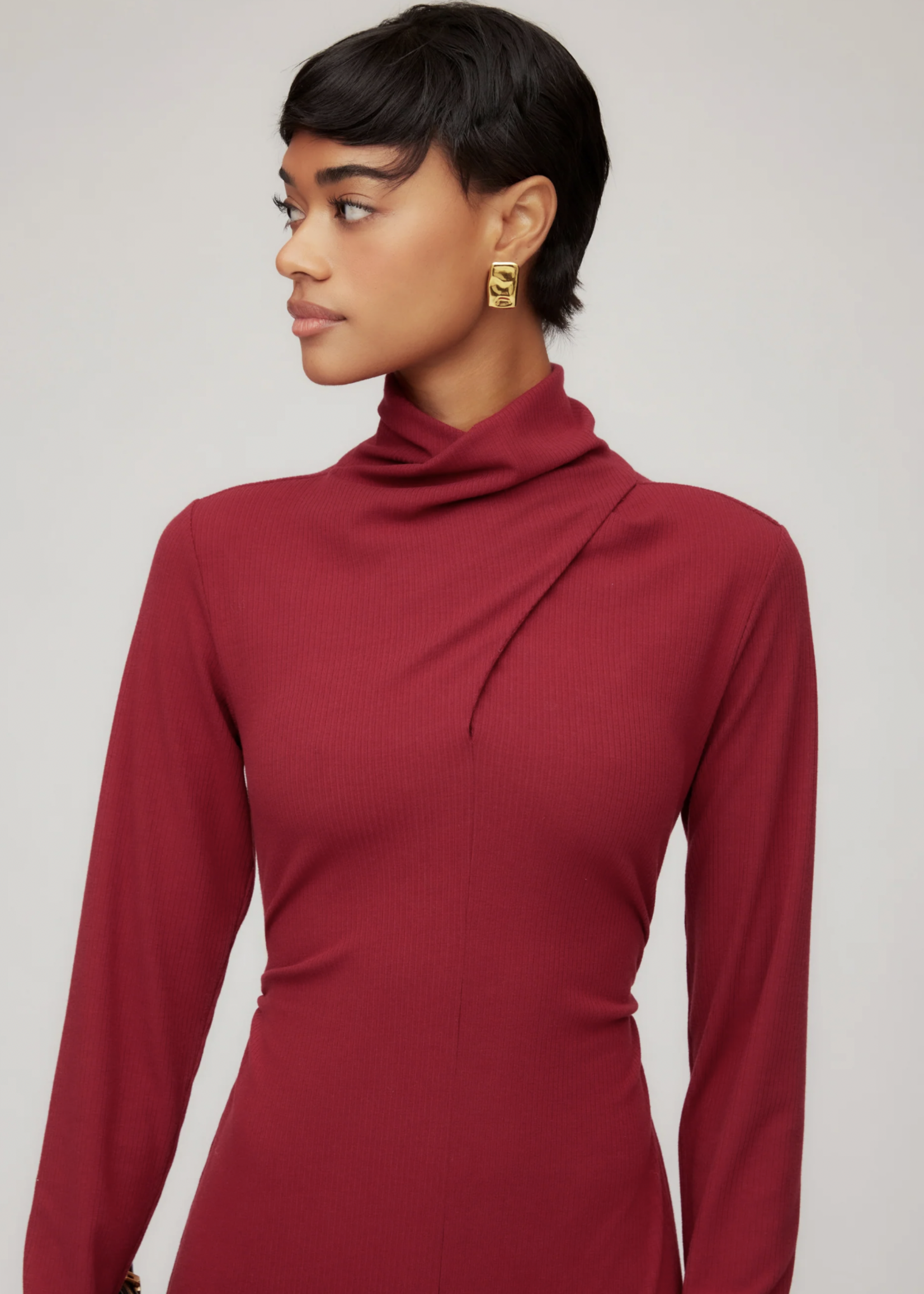 Elitaire Boutique Tasha Turtleneck Midi Dress