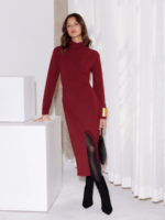 Elitaire Boutique Tasha Turtleneck Midi Dress