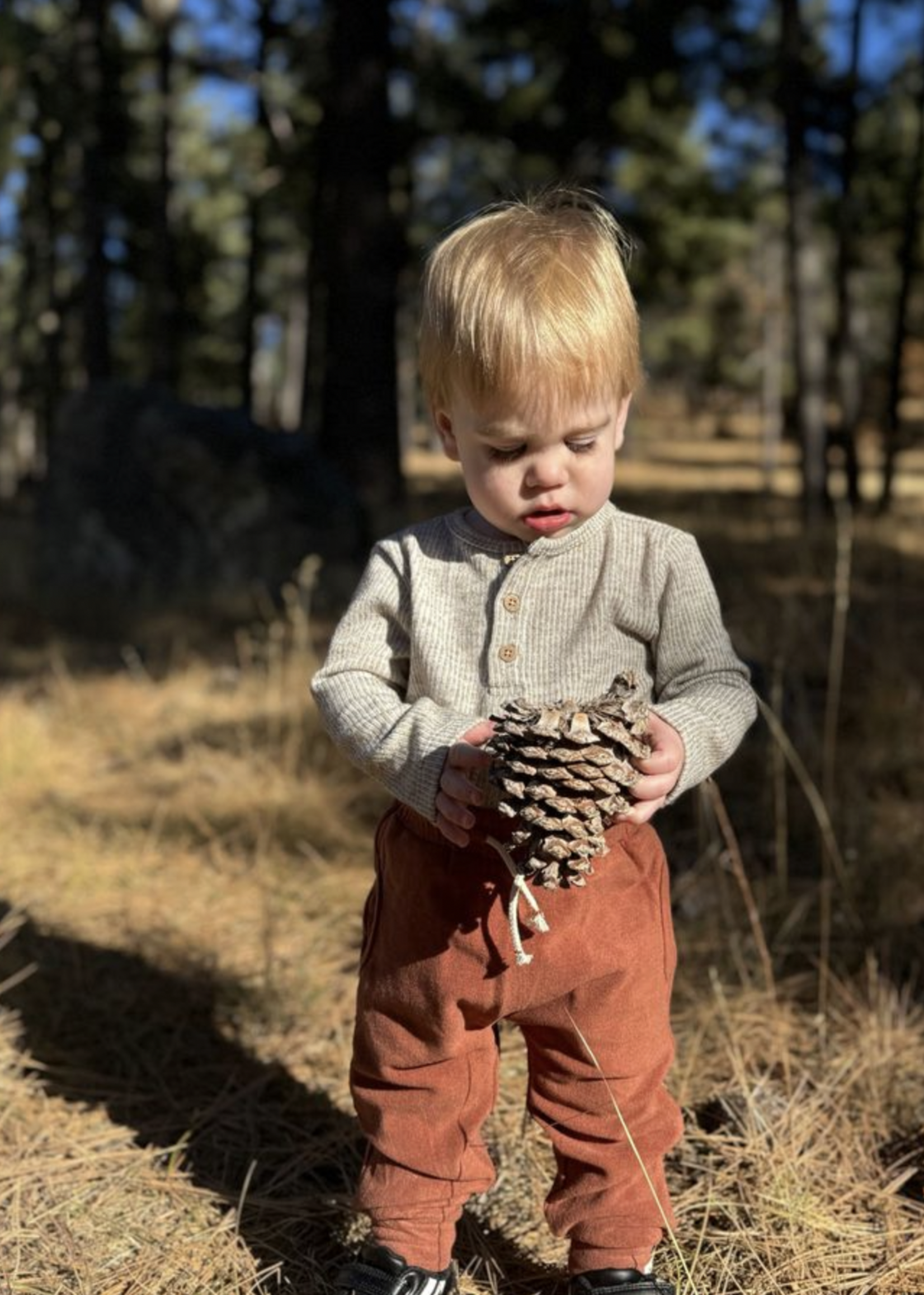 Elitaire Petite Aynor Heathered Biscuit Onesie