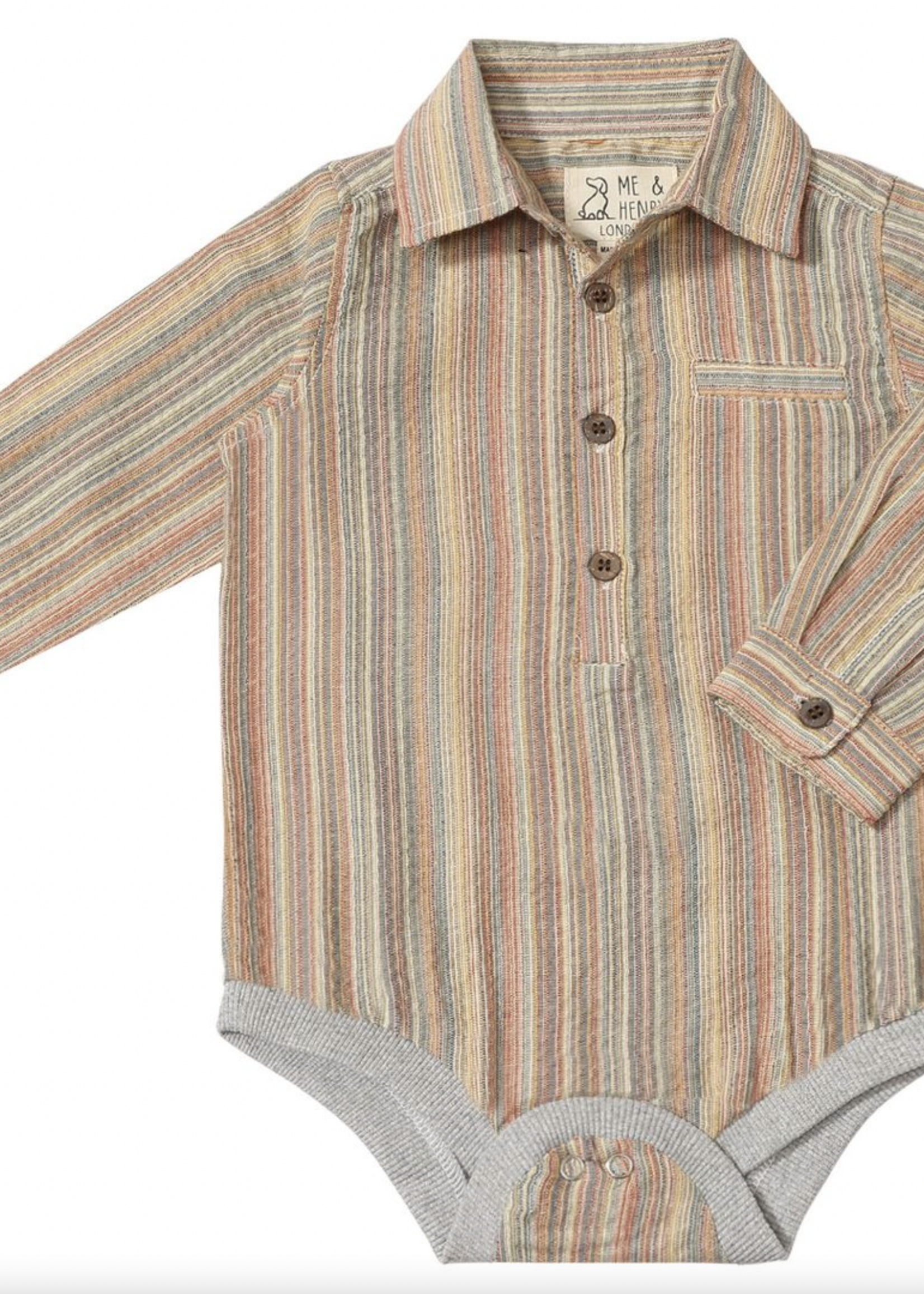 Elitaire Petite Jasper Onesie + Shirt in Fall Stripe