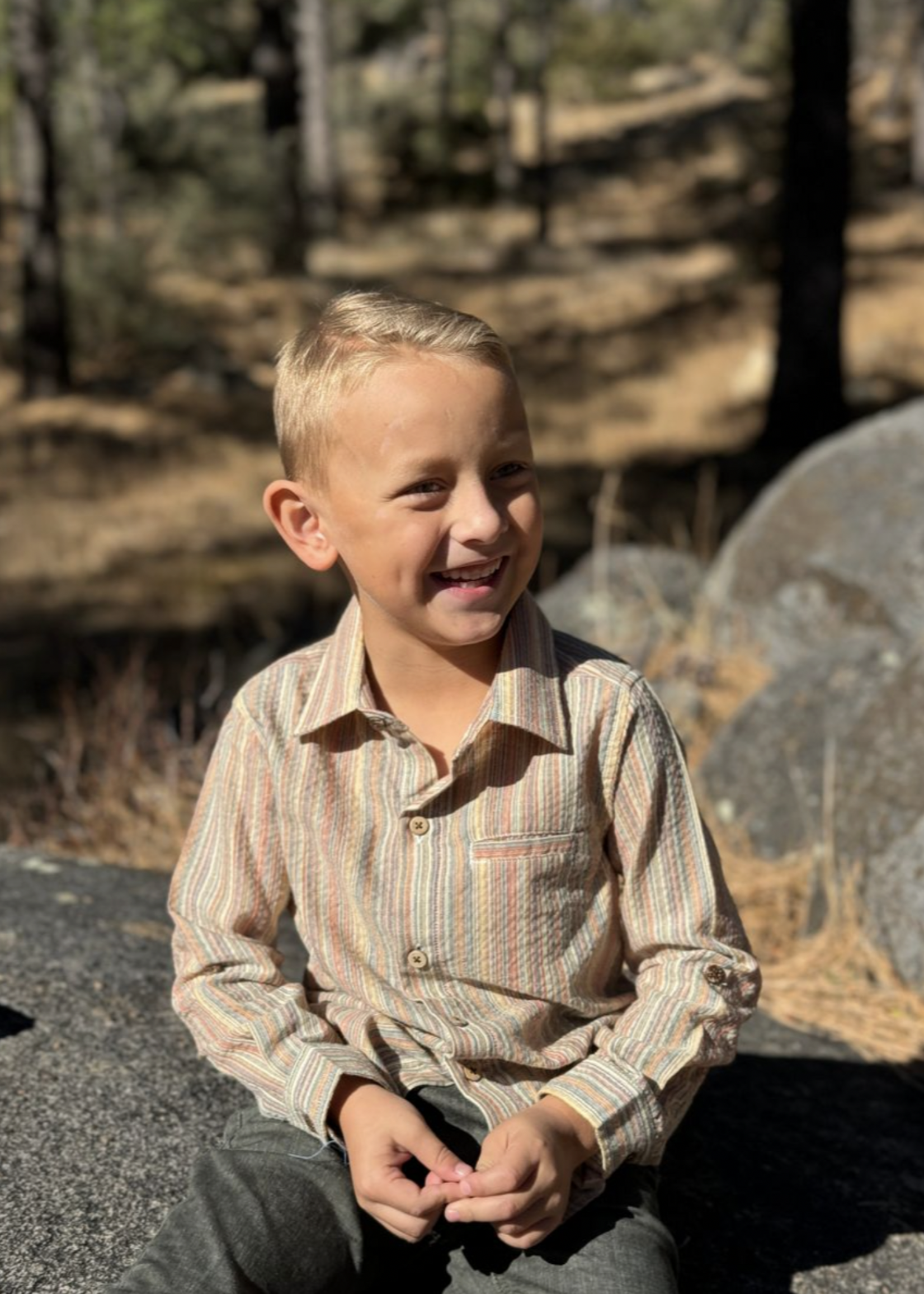 Elitaire Petite Jasper Onesie + Shirt in Fall Stripe