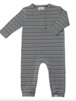 Elitaire Petite Mason Blue Stripe Henley Romper