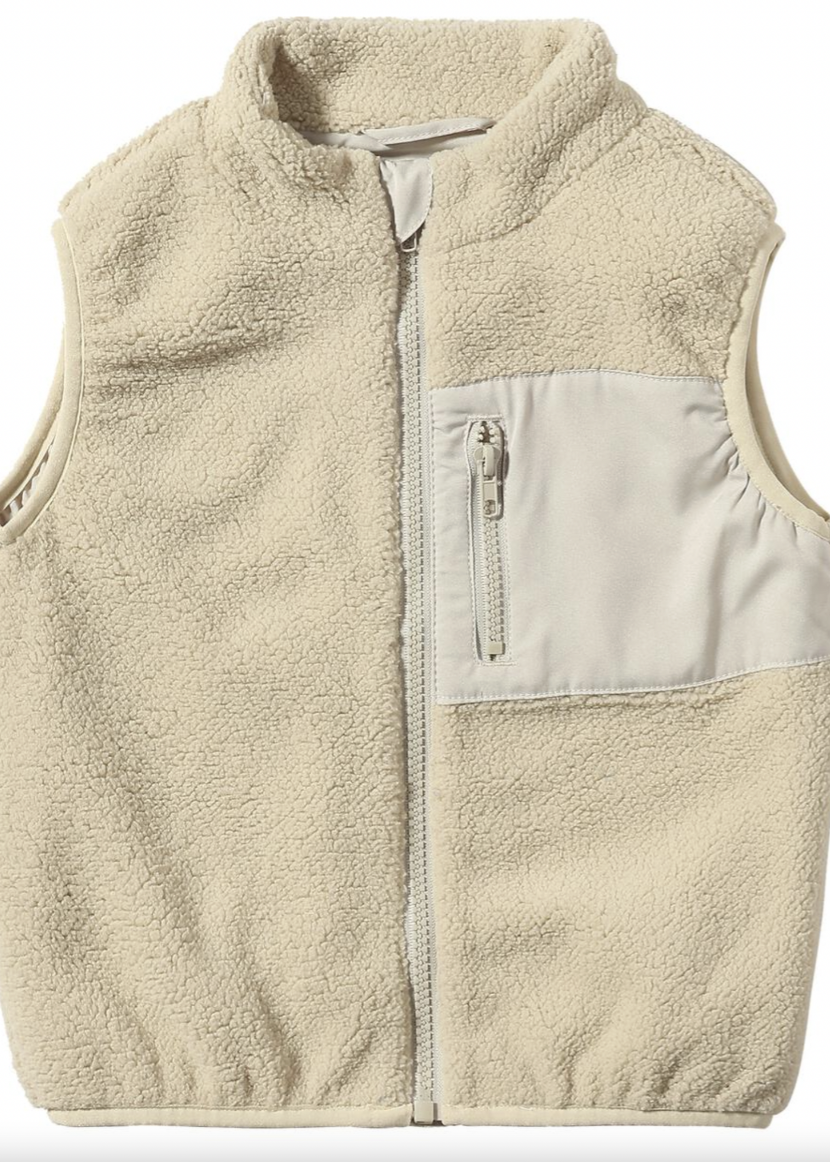 Elitaire Petite Gilt Sherpa Vest in Beige