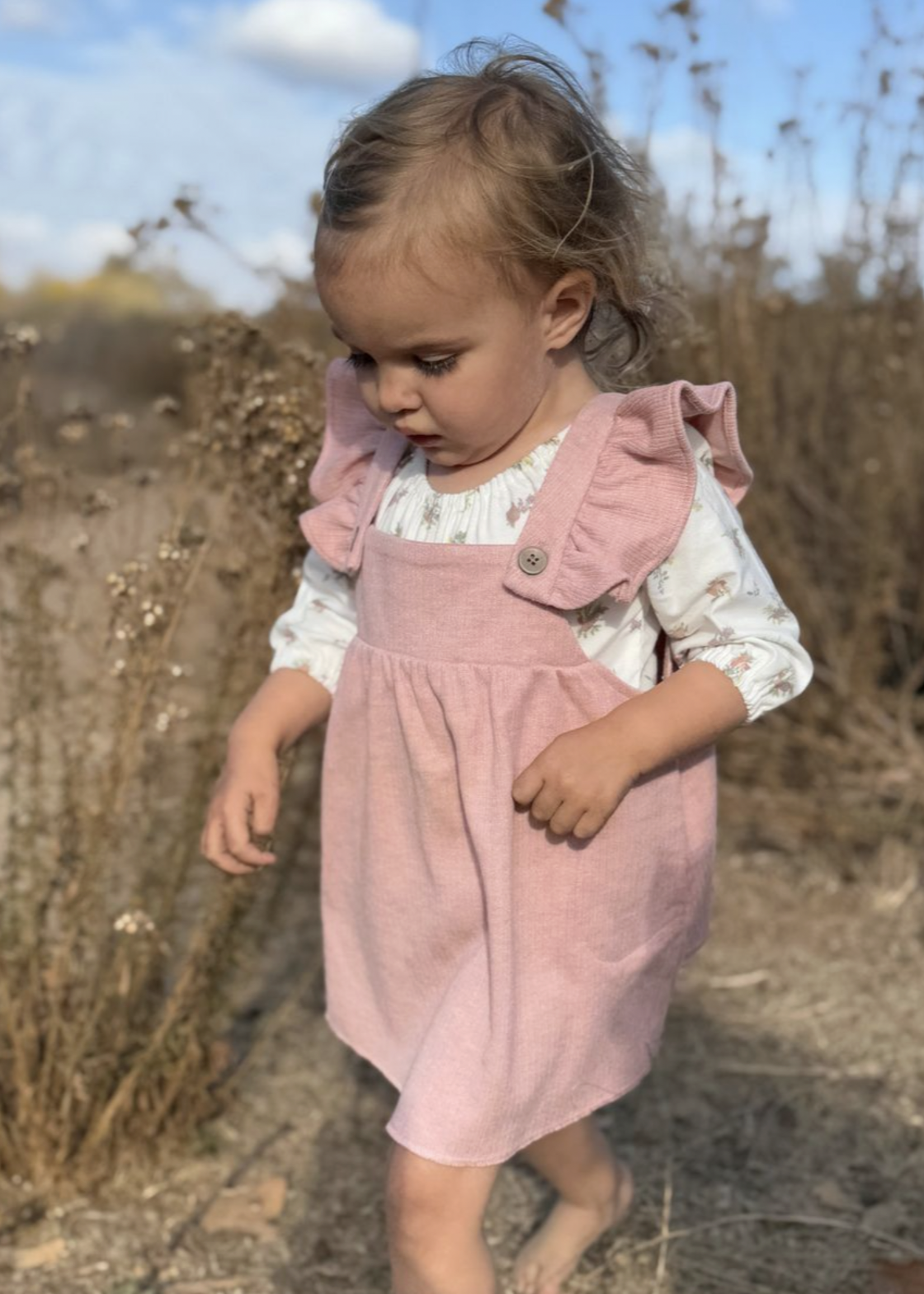 Elitaire Petite Opal Pinafore in Rose