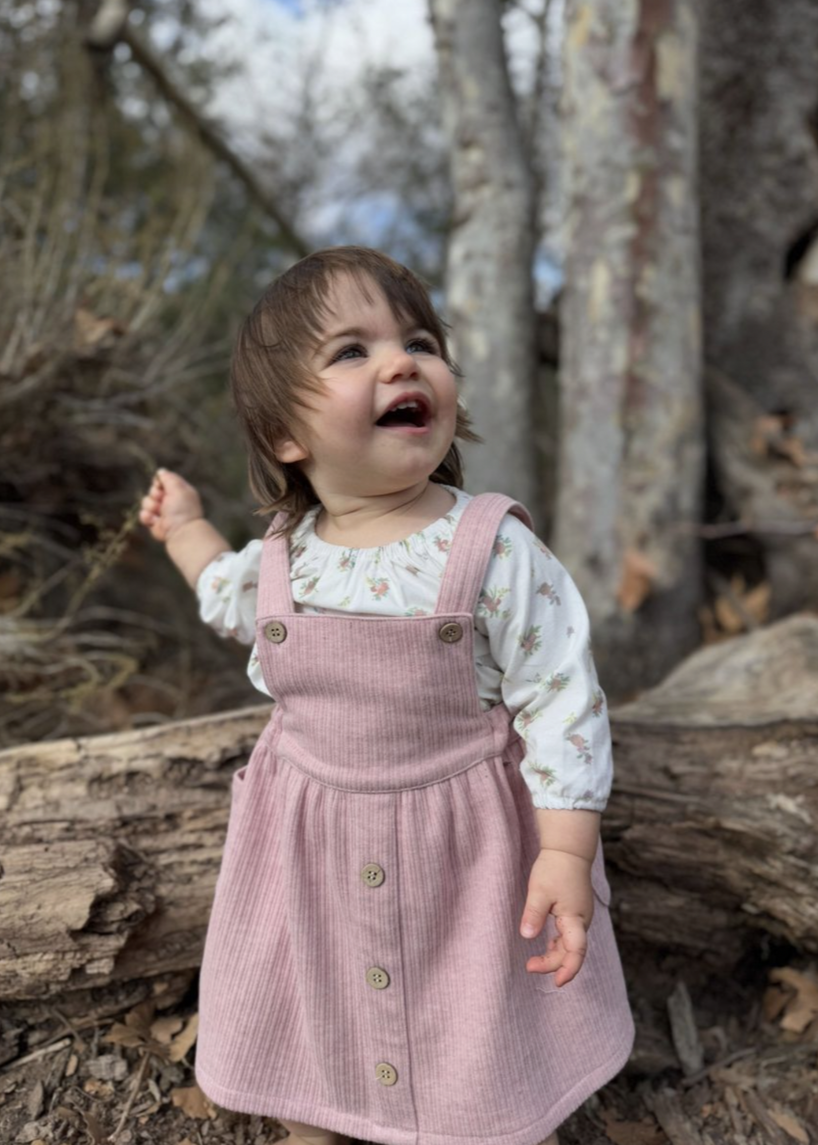 Elitaire Petite Opal Pinafore in Rose