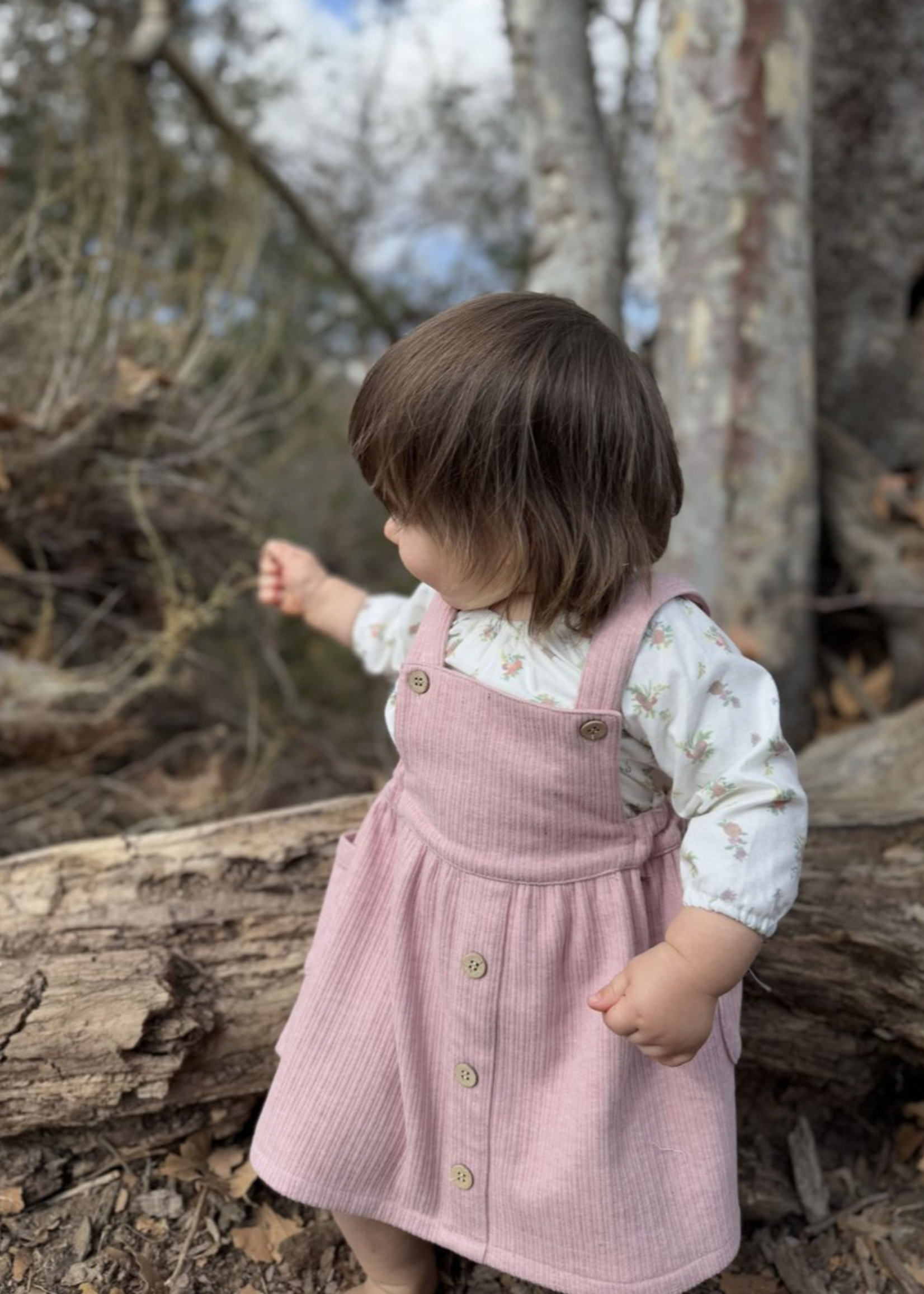 Elitaire Petite Opal Pinafore in Rose