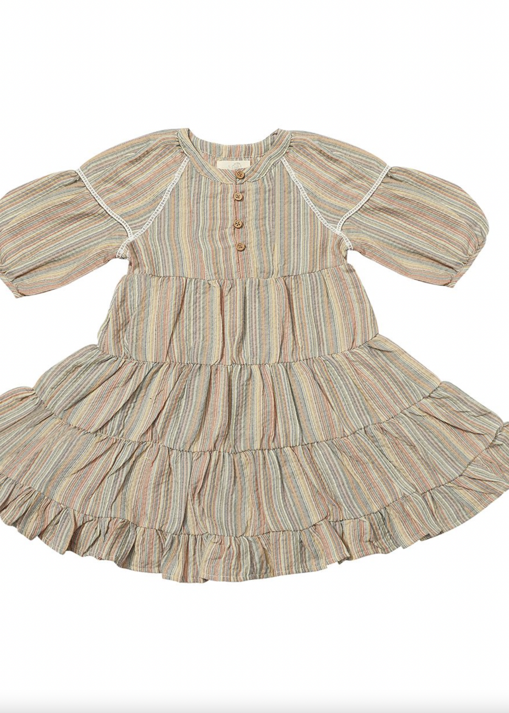 Elitaire Petite Sadie Dress in Fall Stripe