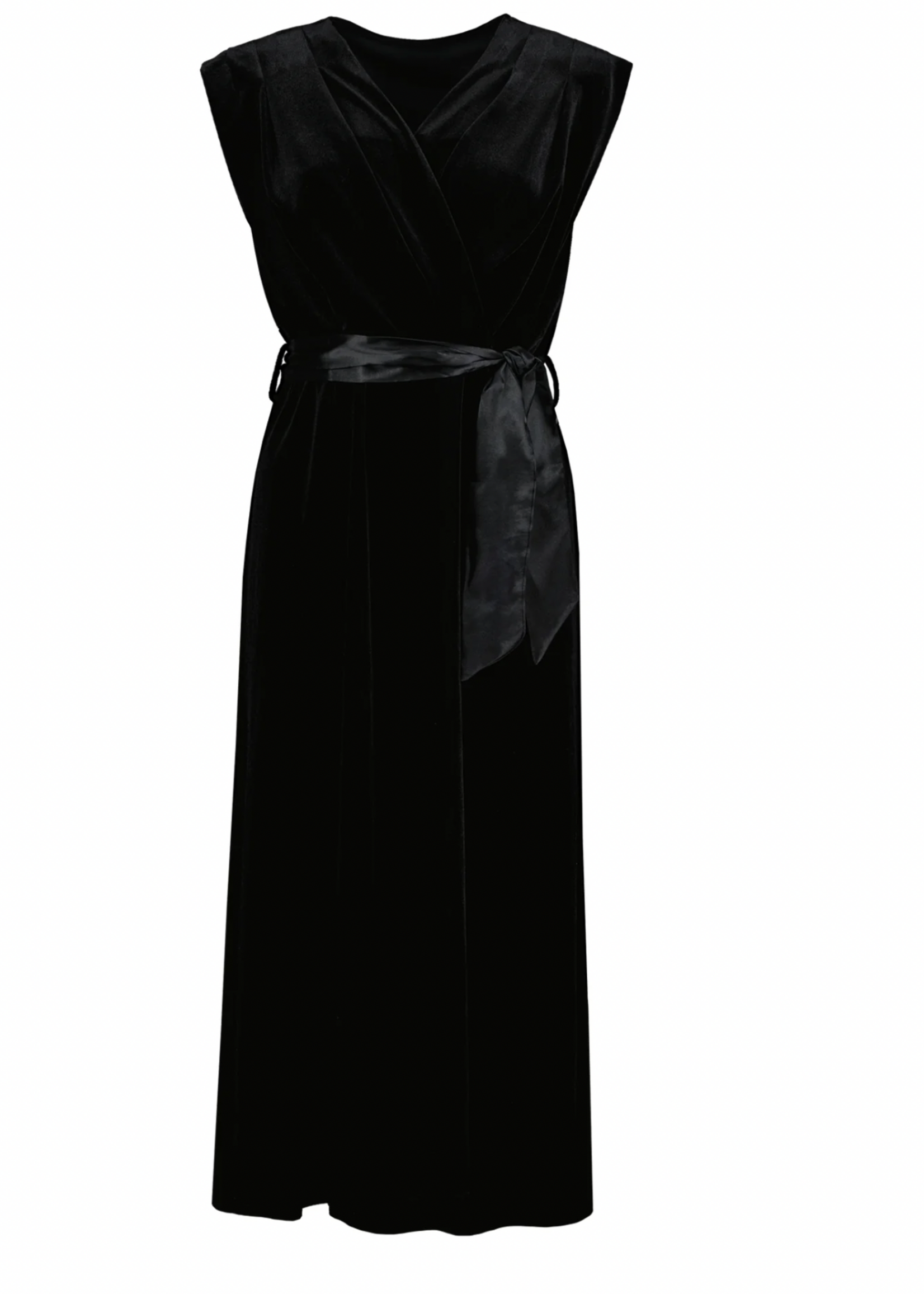 Elitaire Boutique Aeries Wrap Dress in Black Velvet