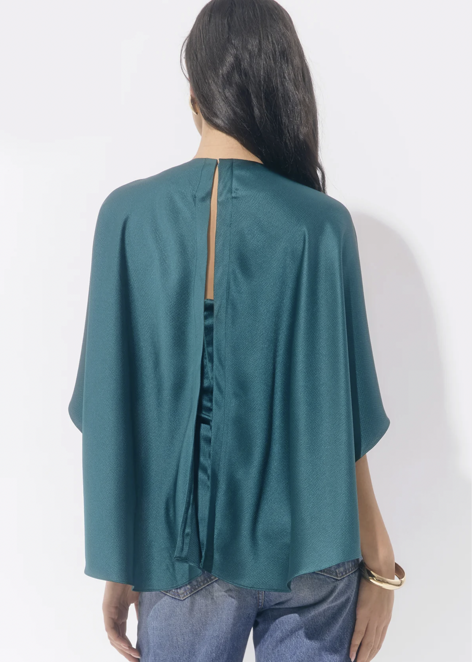 Elitaire Boutique Jade Cape Blouse