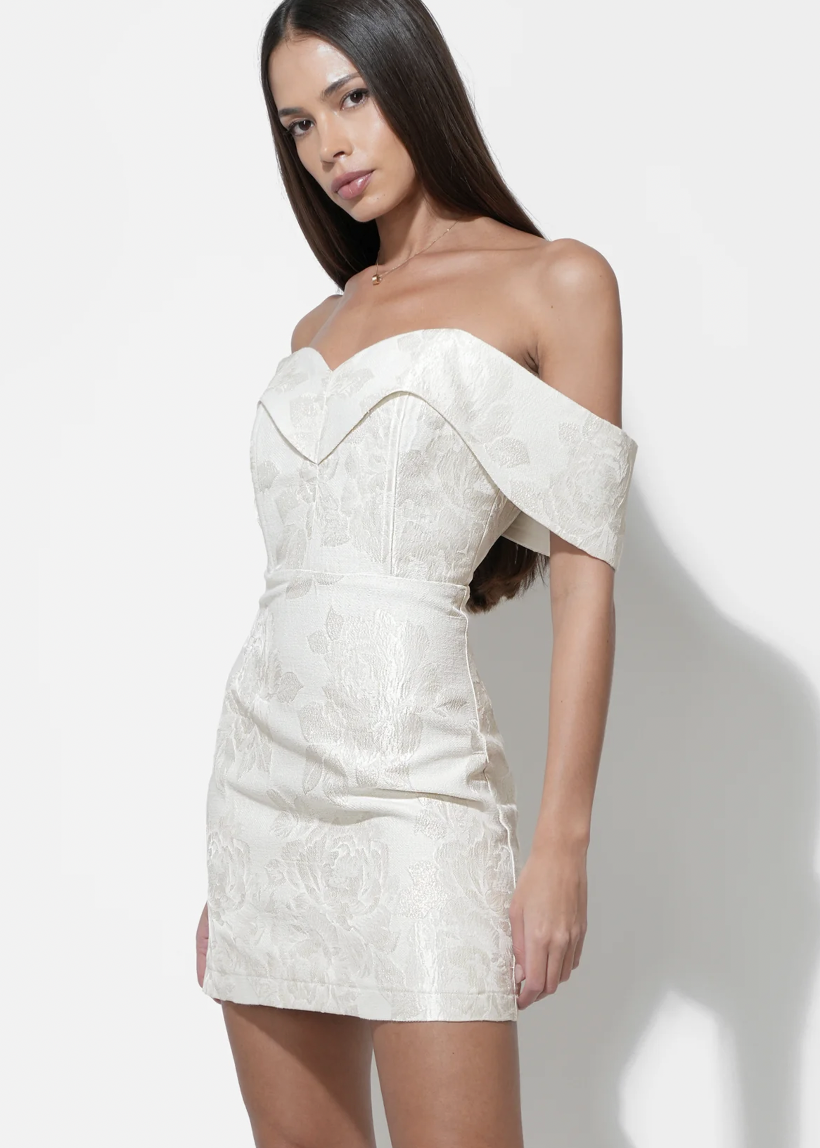 Elitaire Boutique Alice Off Shoulder Mini Dress