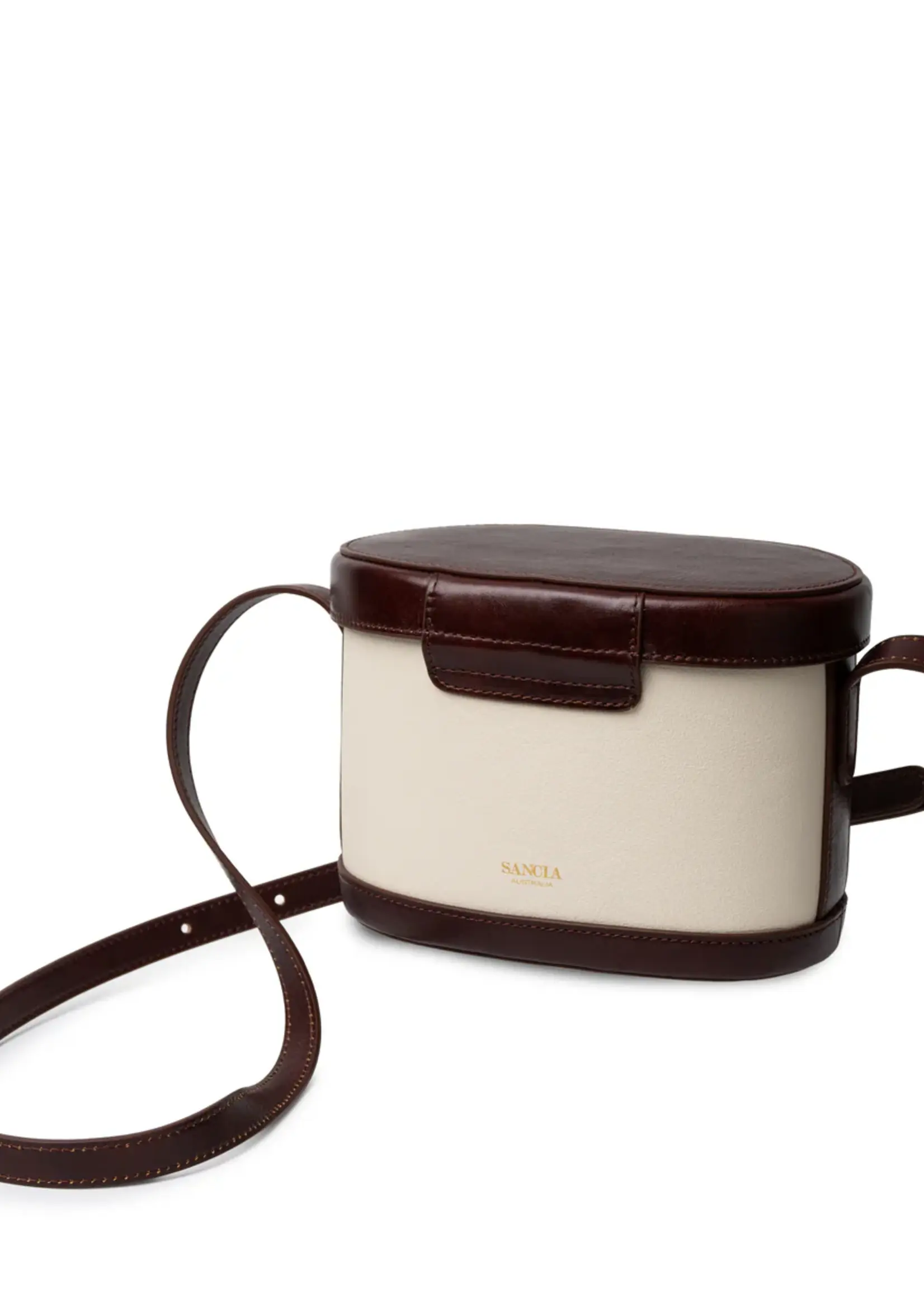 Elitaire Boutique The Upata Canteen in Ecru/Espresso