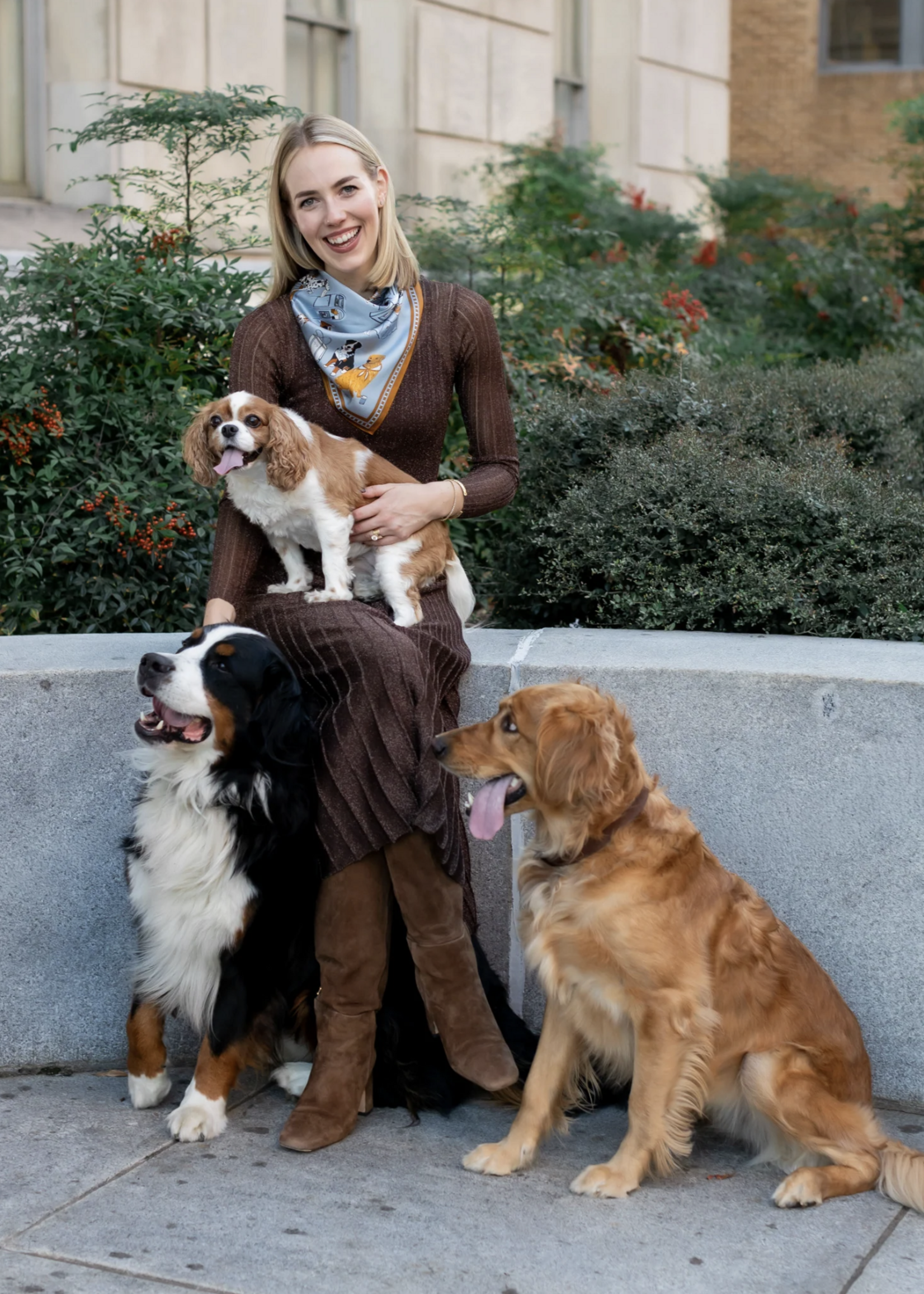 Elitaire Boutique Tails of New York Silk Scarf by Swells - Slate