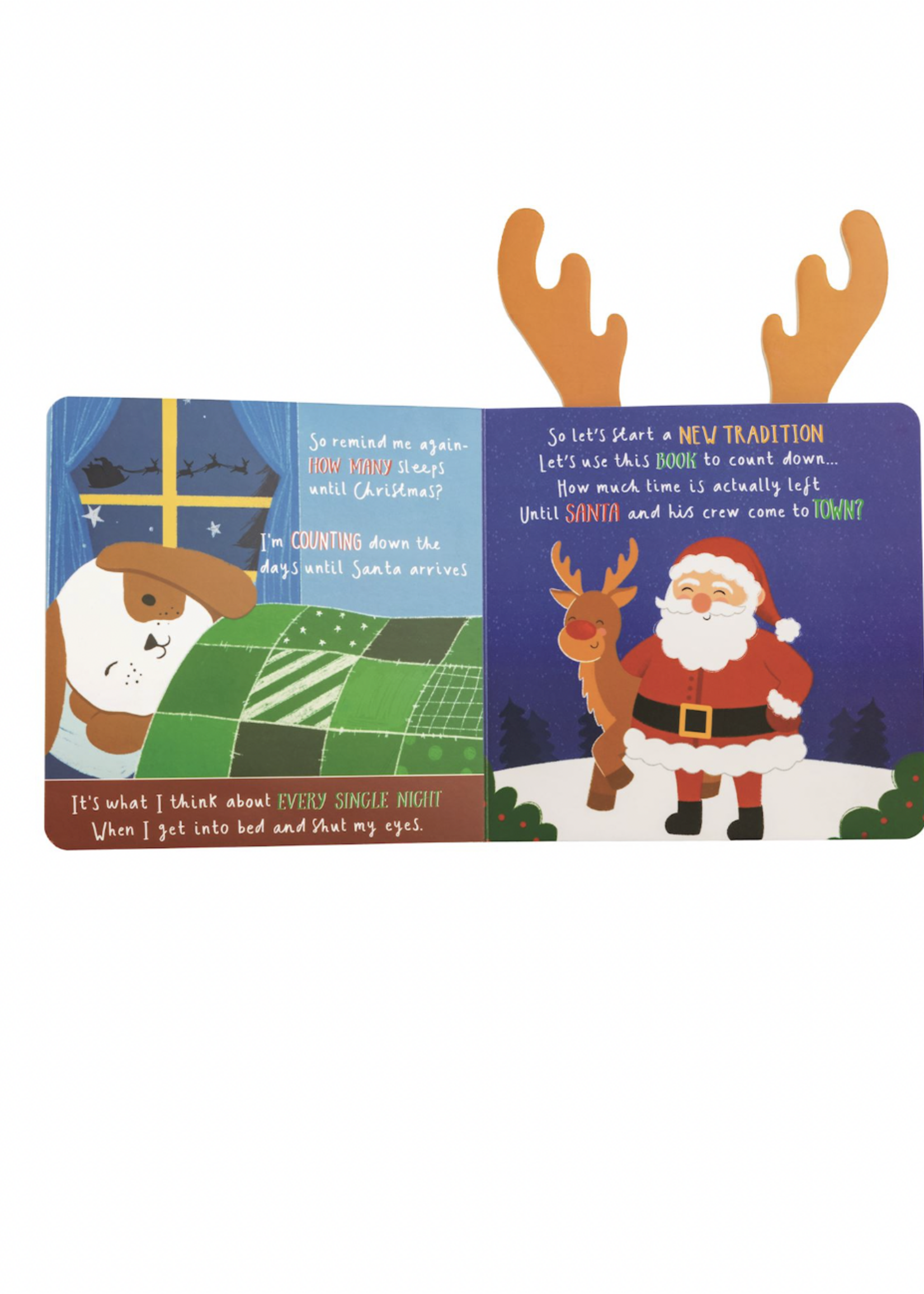 Elitaire Petite Sleeps Until Christmas Book - Reindeer