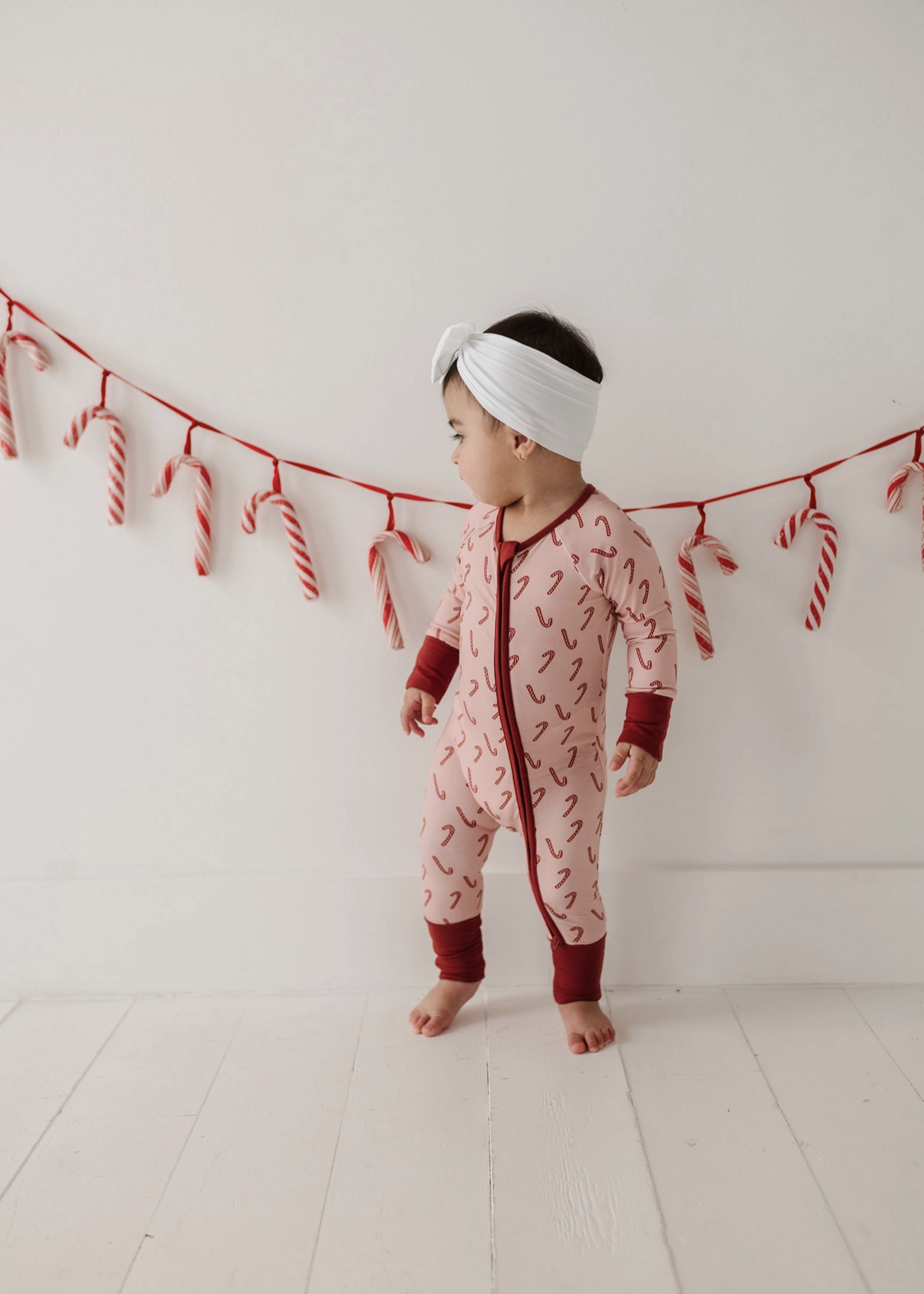 Elitaire Petite Candy Canes Zippered Sleeper