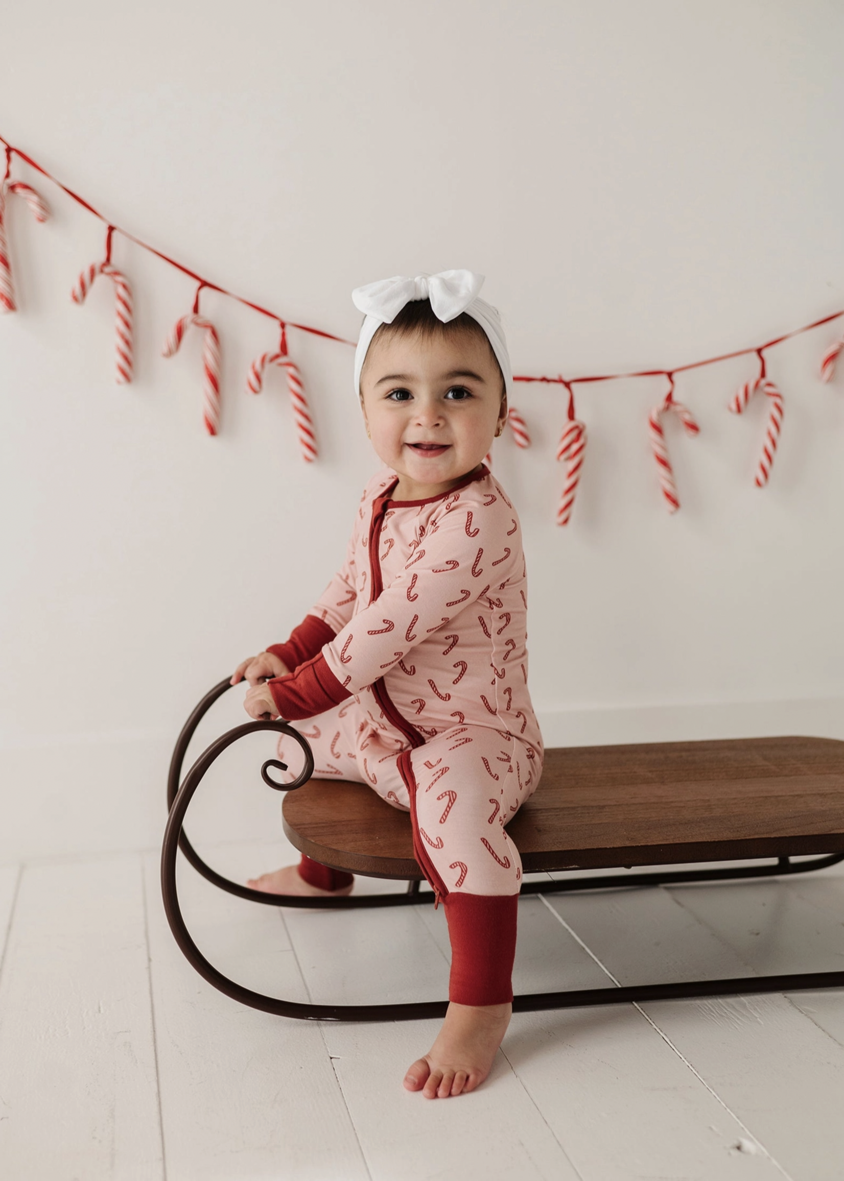 Elitaire Petite Candy Canes Zippered Sleeper
