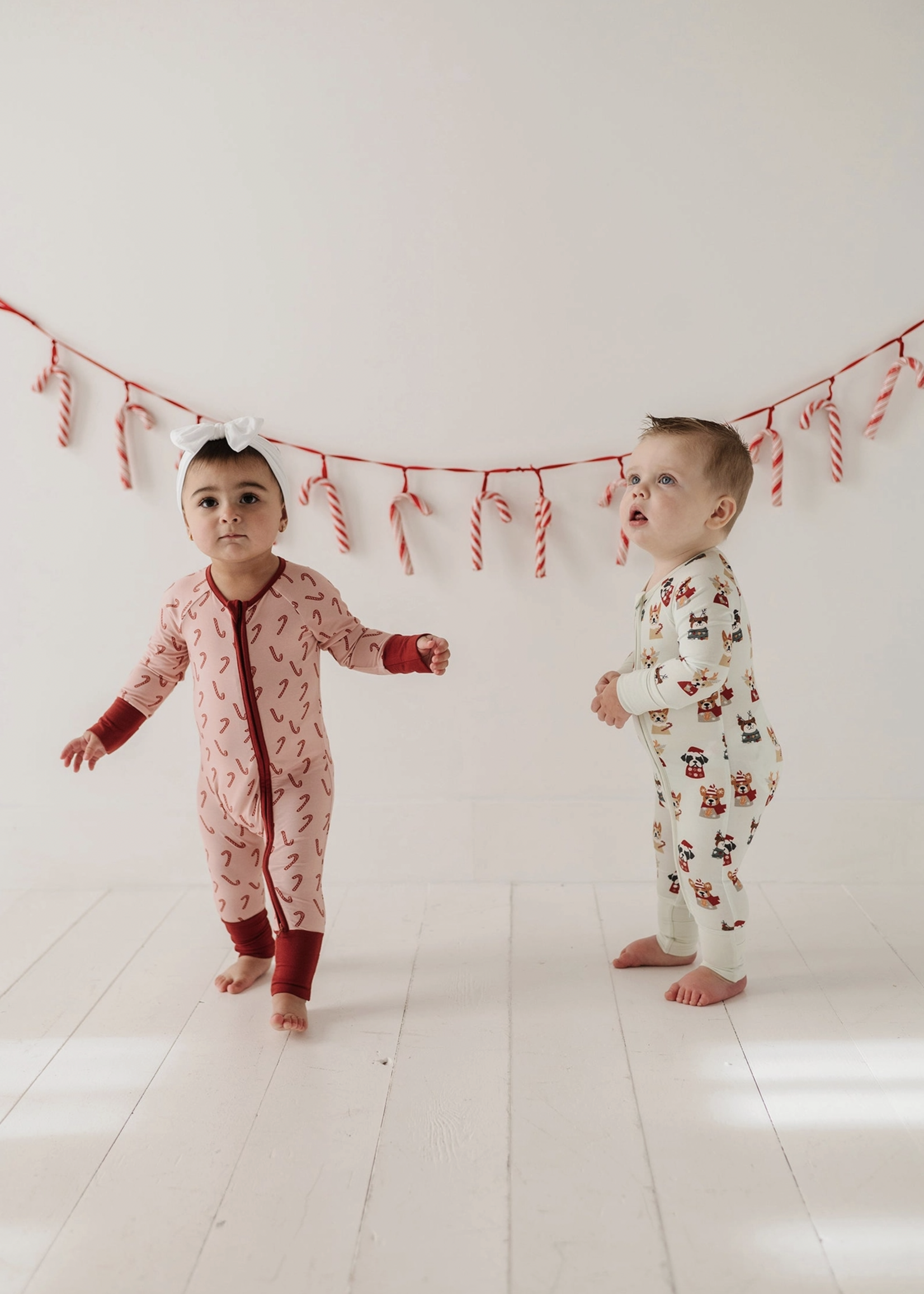 Elitaire Petite Candy Canes Zippered Sleeper