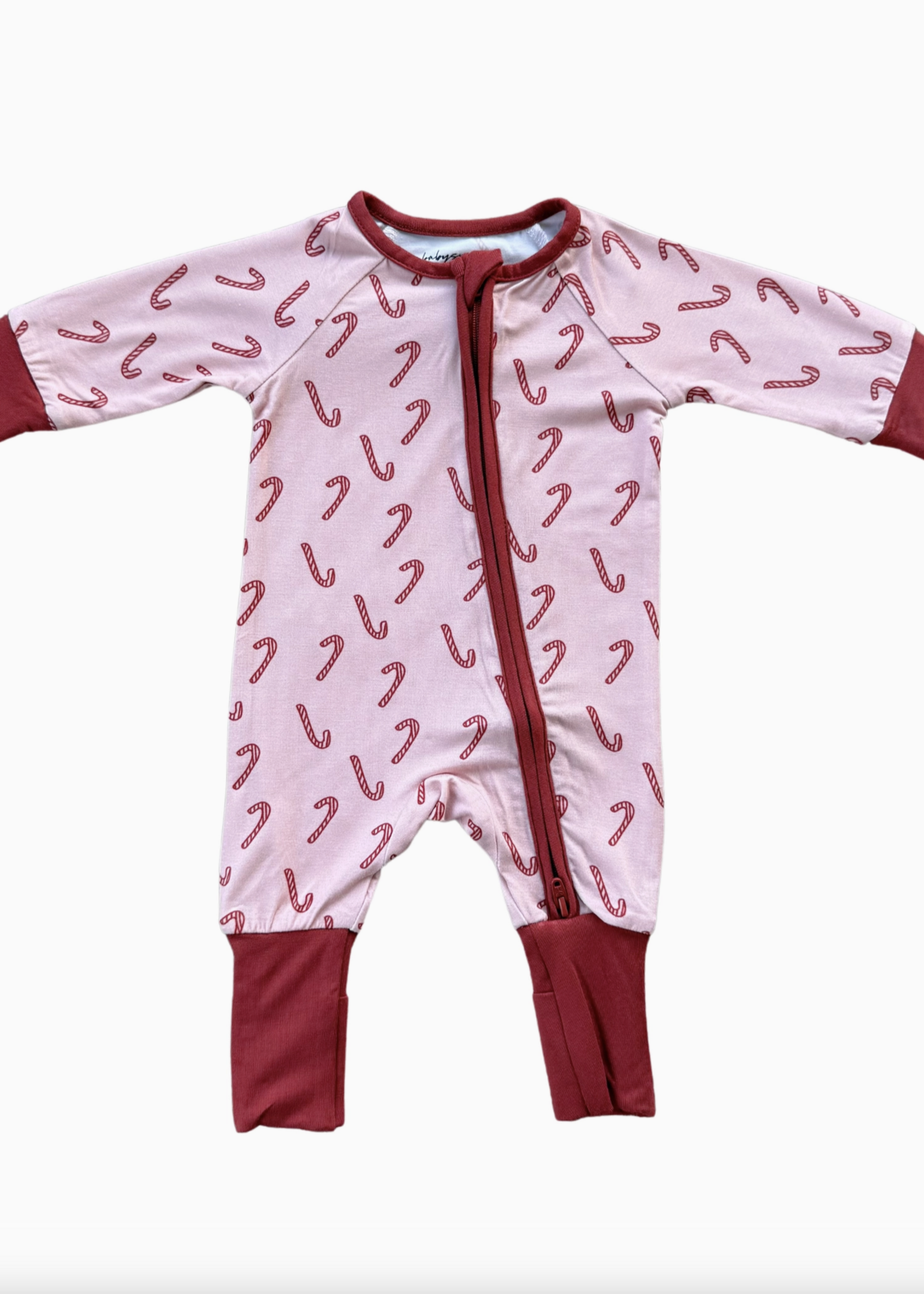 Elitaire Petite Candy Canes Zippered Sleeper