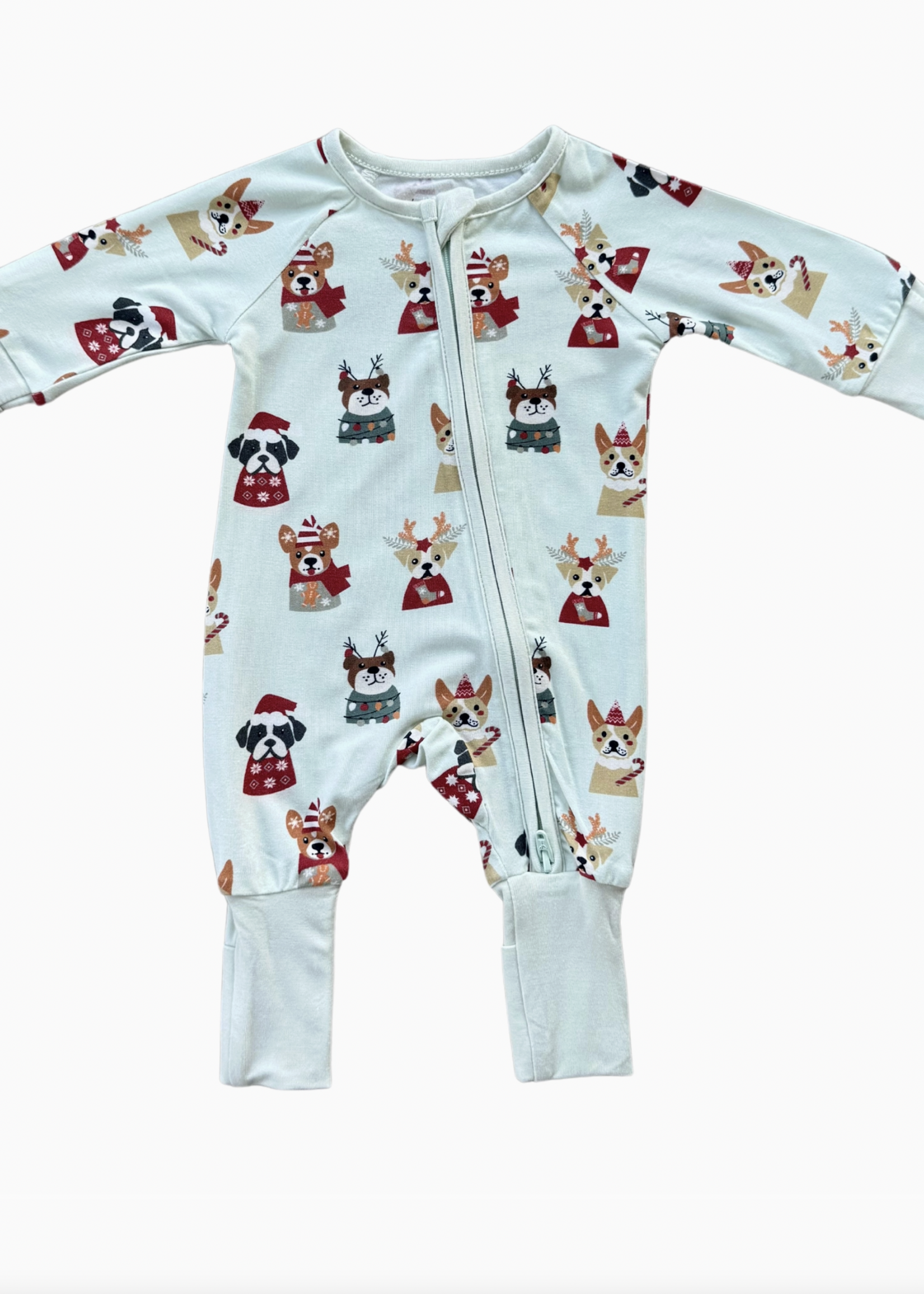 Elitaire Petite Christmas Dogs Zippered Sleeper