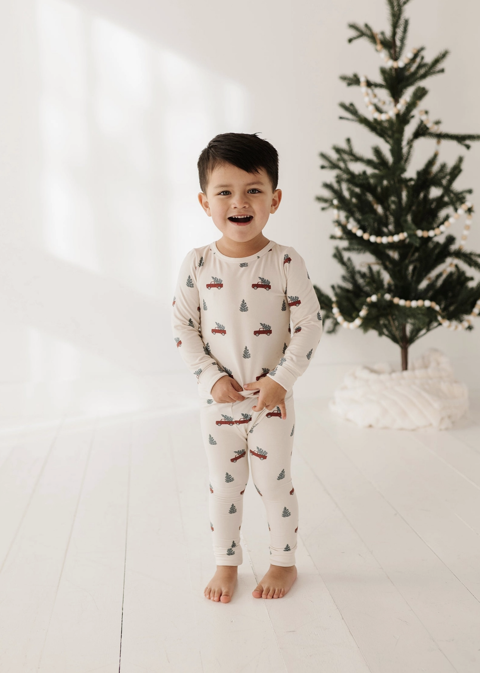 Elitaire Petite Christmas Trucks Pajama Set