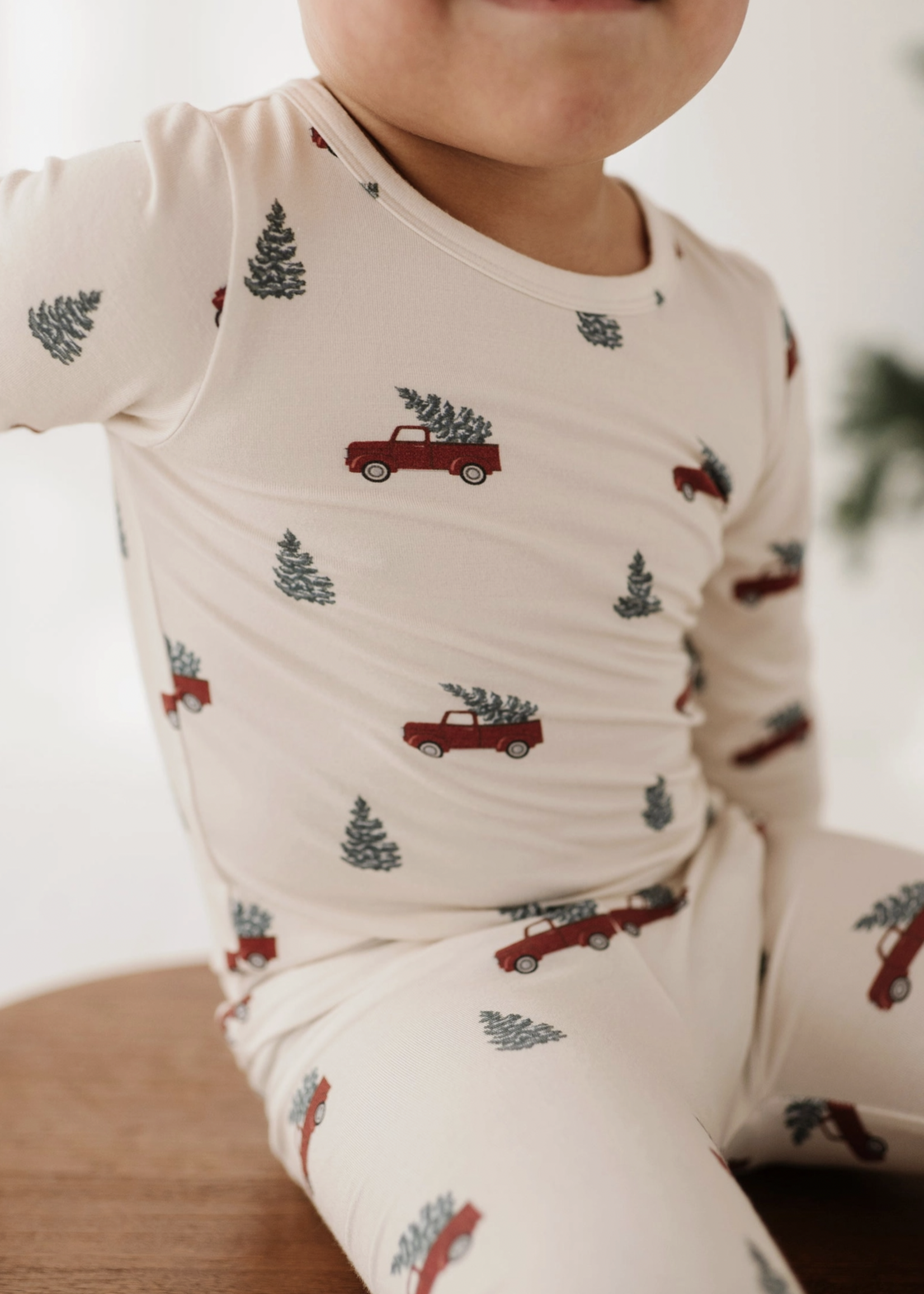 Elitaire Petite Christmas Trucks Pajama Set