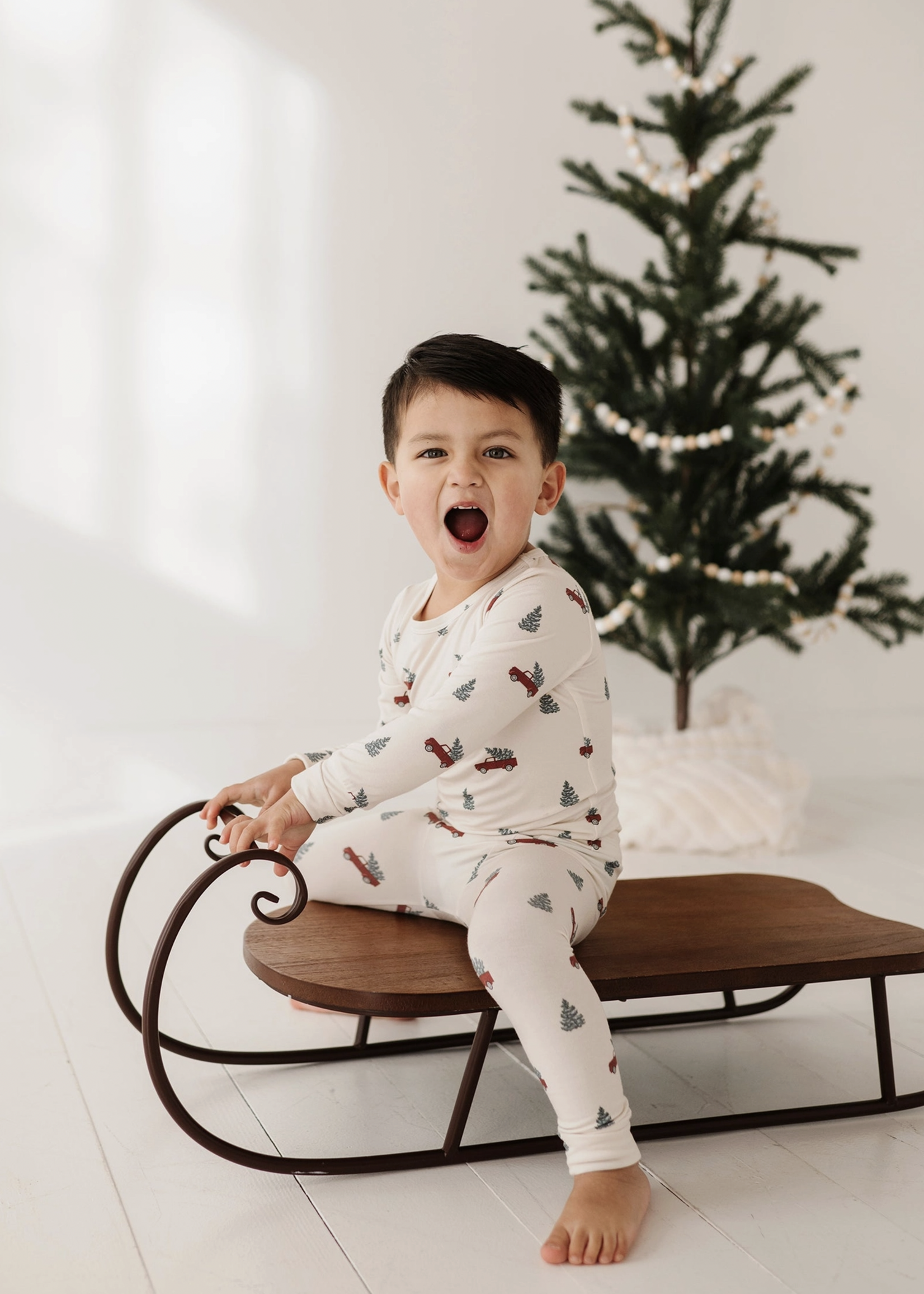 Elitaire Petite Christmas Trucks Pajama Set