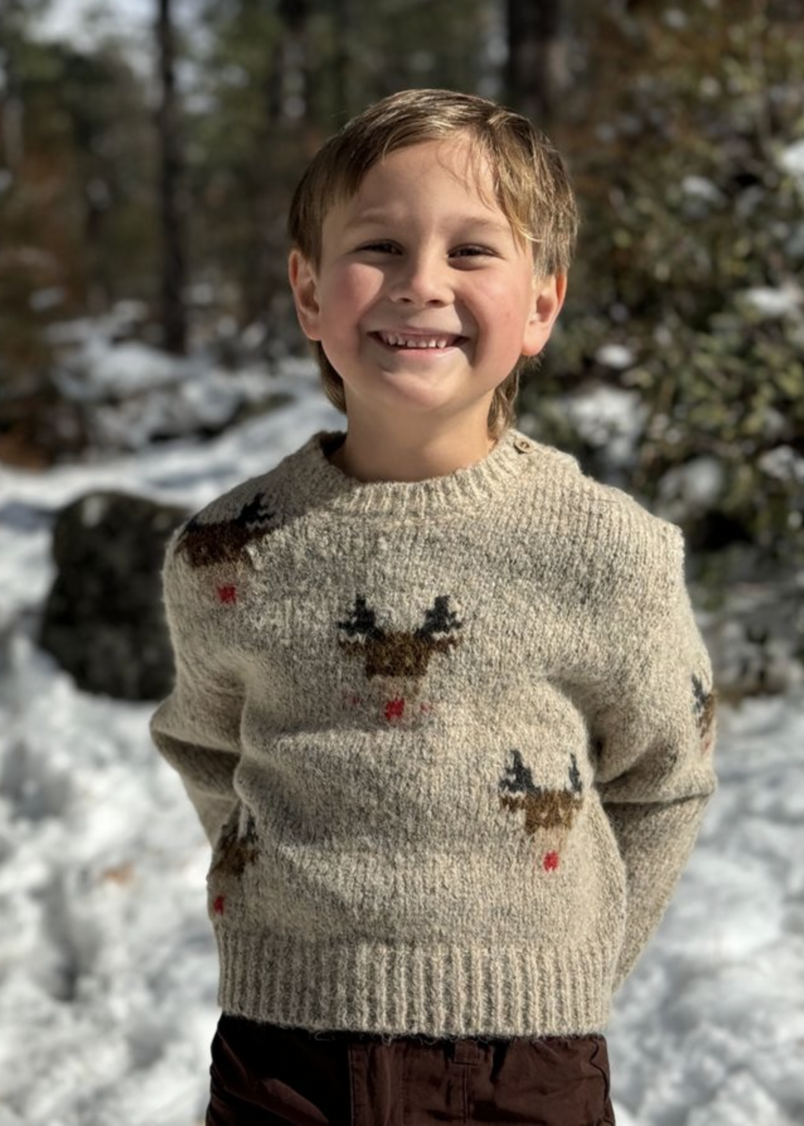 Elitaire Petite Rudy Reindeer Sweater
