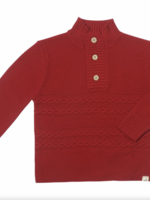 Elitaire Petite Red Cable Knit Sweater