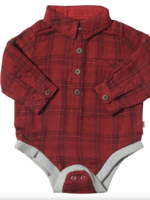 Elitaire Petite Jasper Onesie + Shirt in Red/Black Plaid
