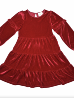 Elitaire Petite Eliana Dress in Red Velvet