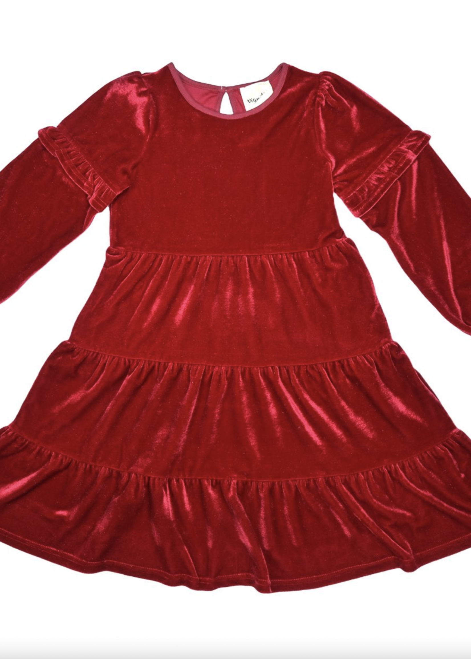 Elitaire Petite Eliana Dress in Red Velvet