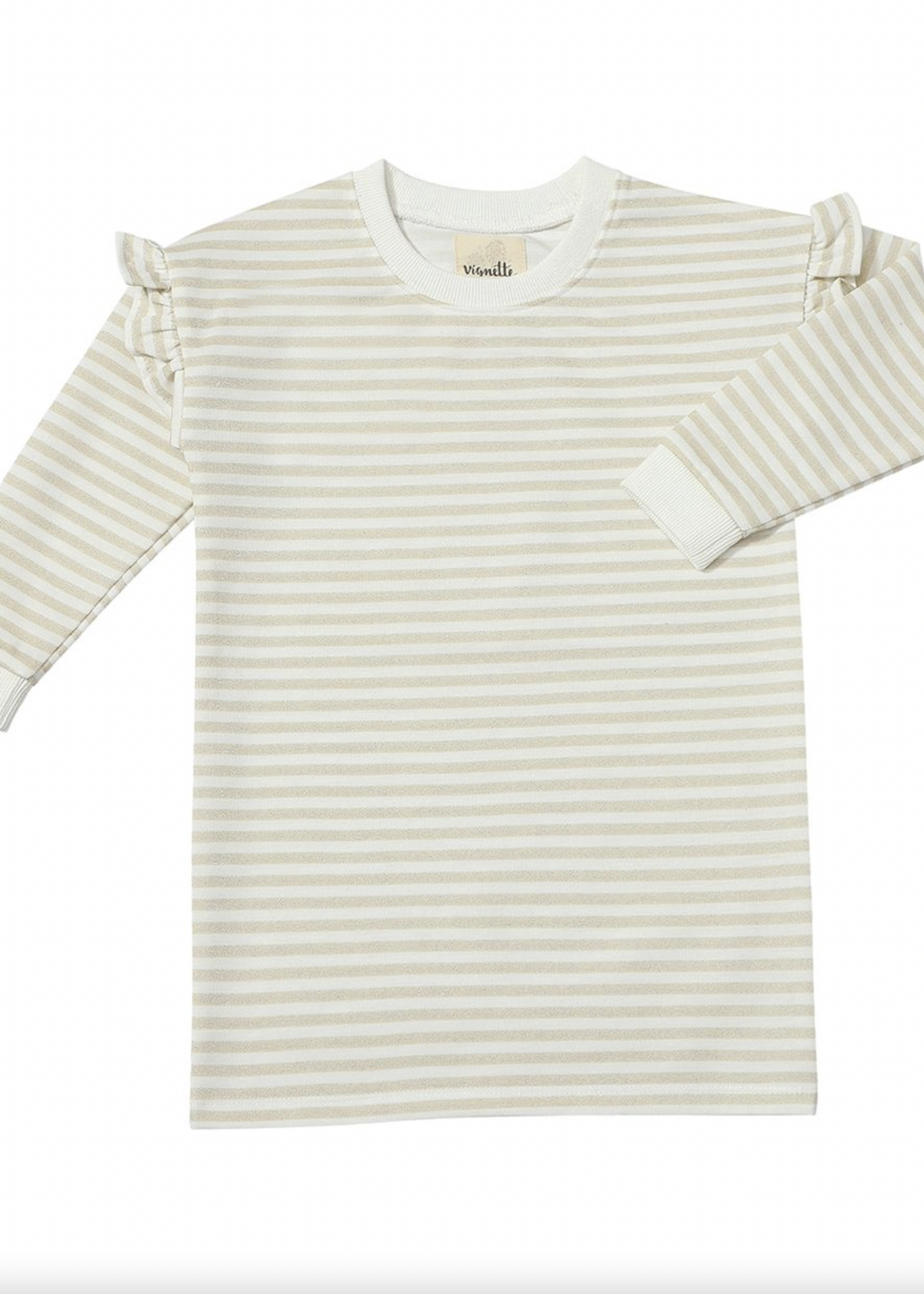 Elitaire Petite Cora Dress in Gold Stripe