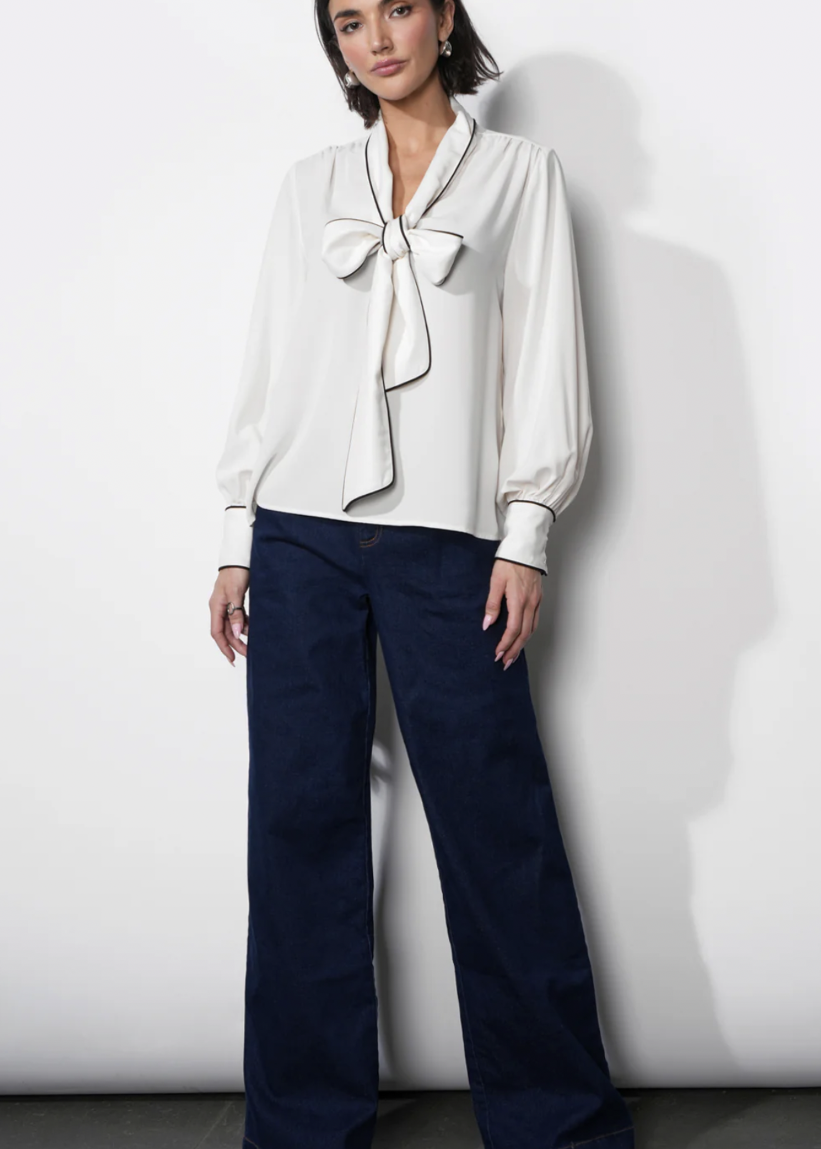 Elitaire Boutique Shai Tie Neck Blouse