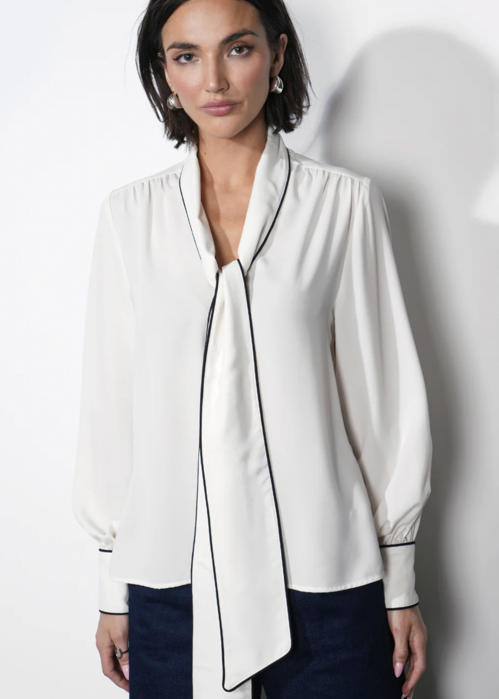 Elitaire Boutique Shai Tie Neck Blouse