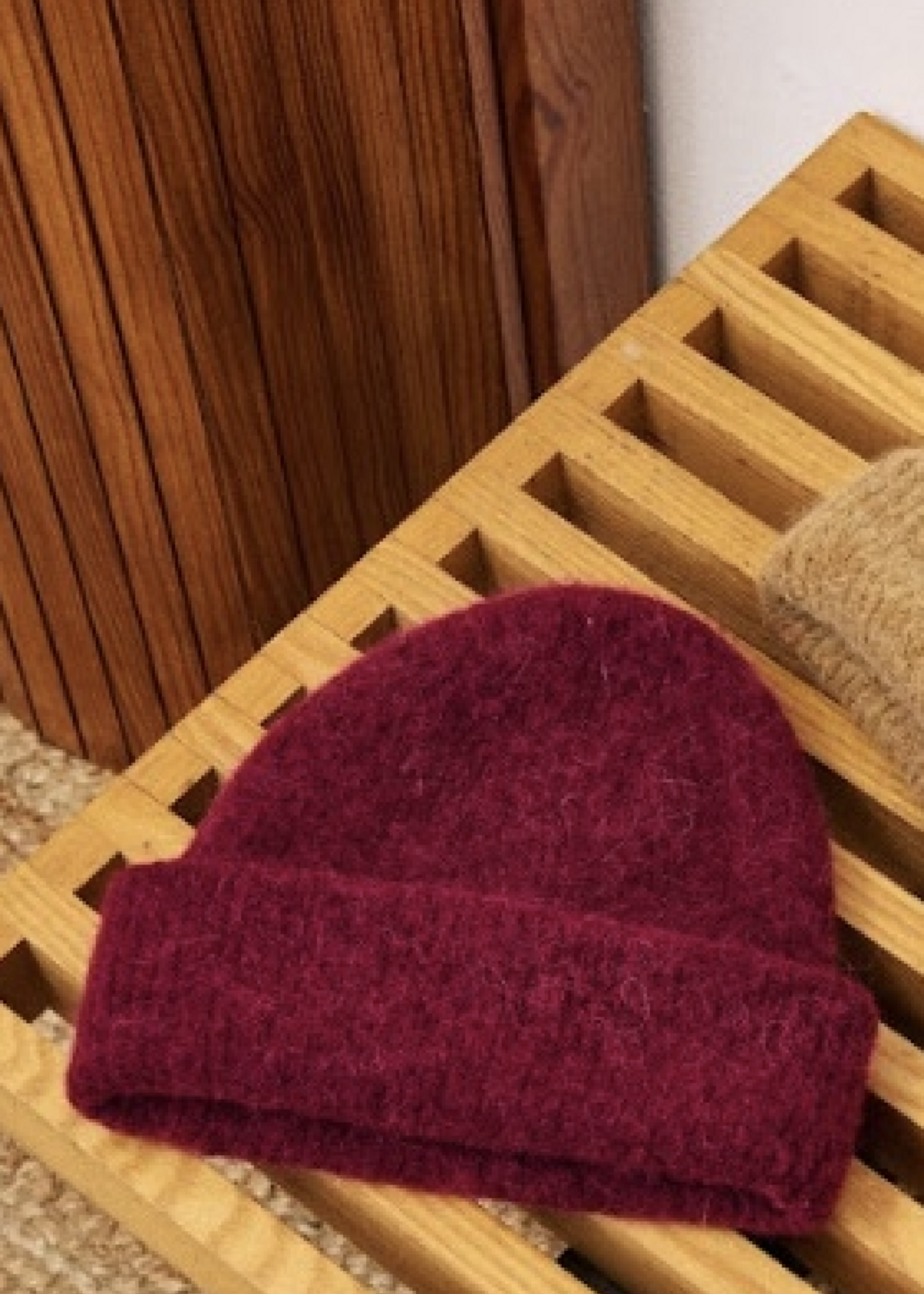 Elitaire Boutique Bordeaux Wool Blend Beanie