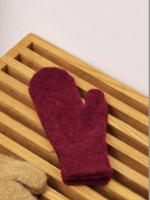 Elitaire Boutique Bordeaux Wool Blend Mittens