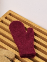 Elitaire Boutique Bordeaux Wool Blend Mittens