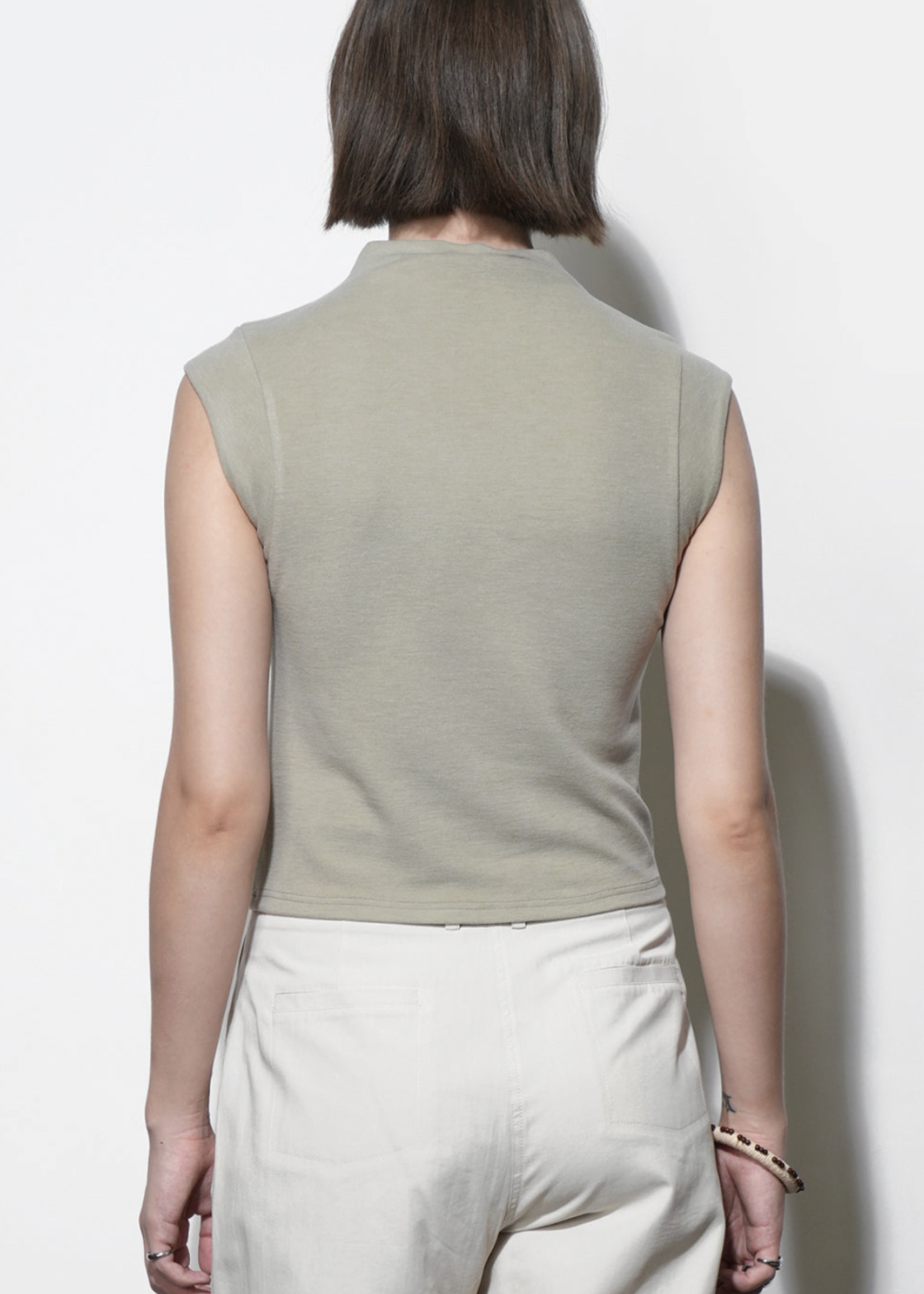 Elitaire Boutique Paloma Funnel Neck Knit Top in Olive