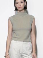 Elitaire Boutique Paloma Funnel Neck Knit Top in Olive