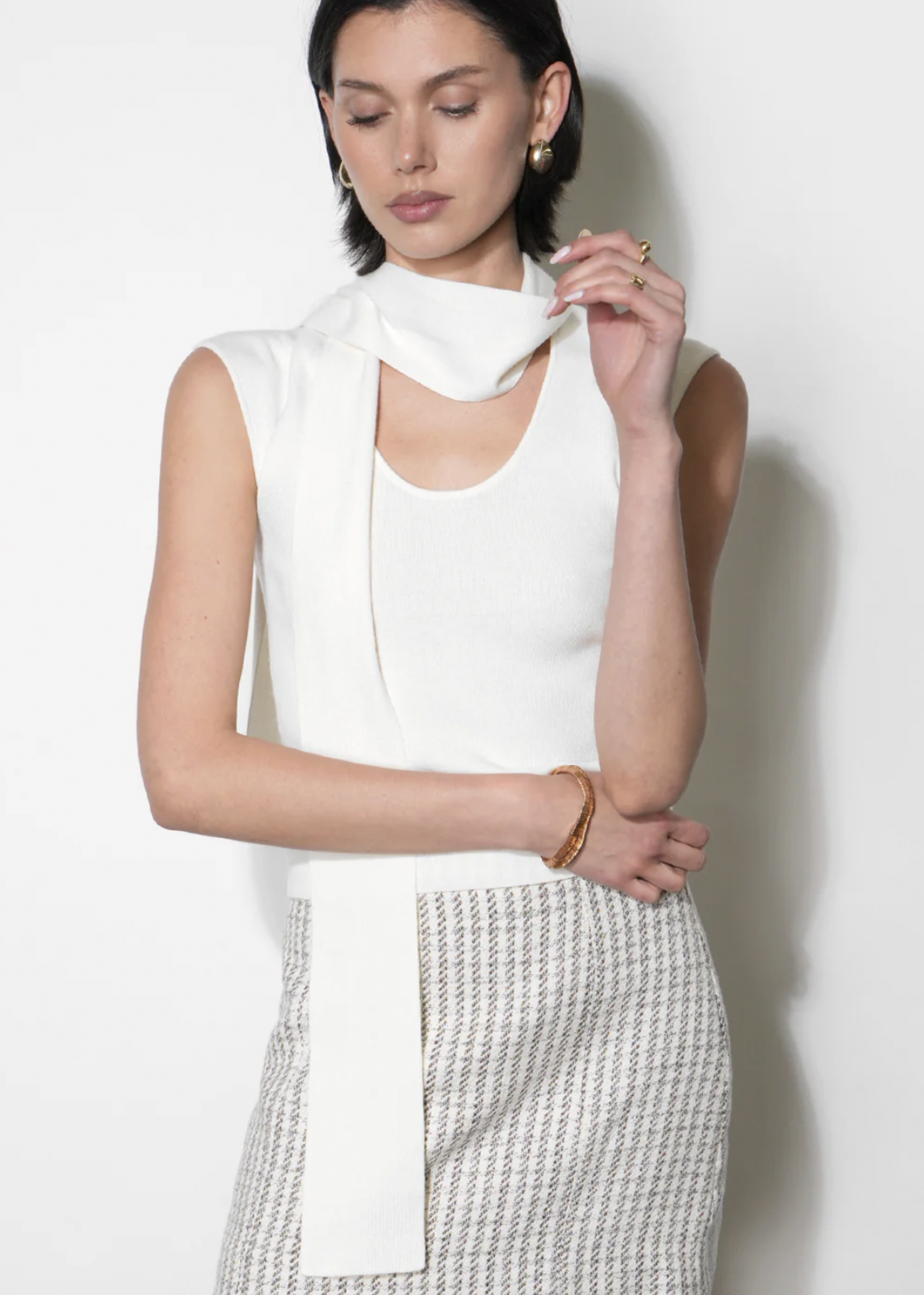 Elitaire Boutique Hannah Scarf Knit Top