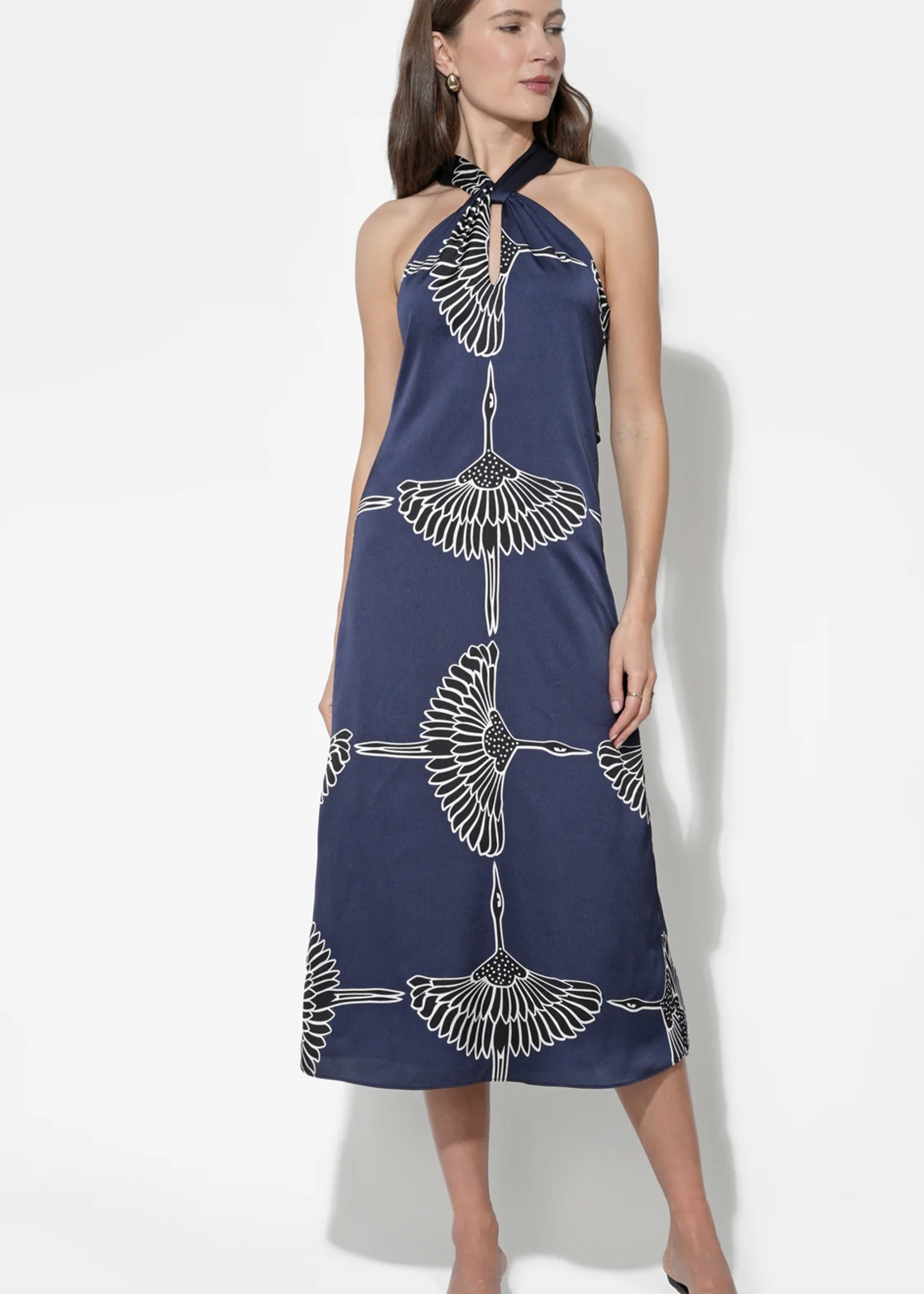 Elitaire Boutique Cecelia Halter Midi Dress