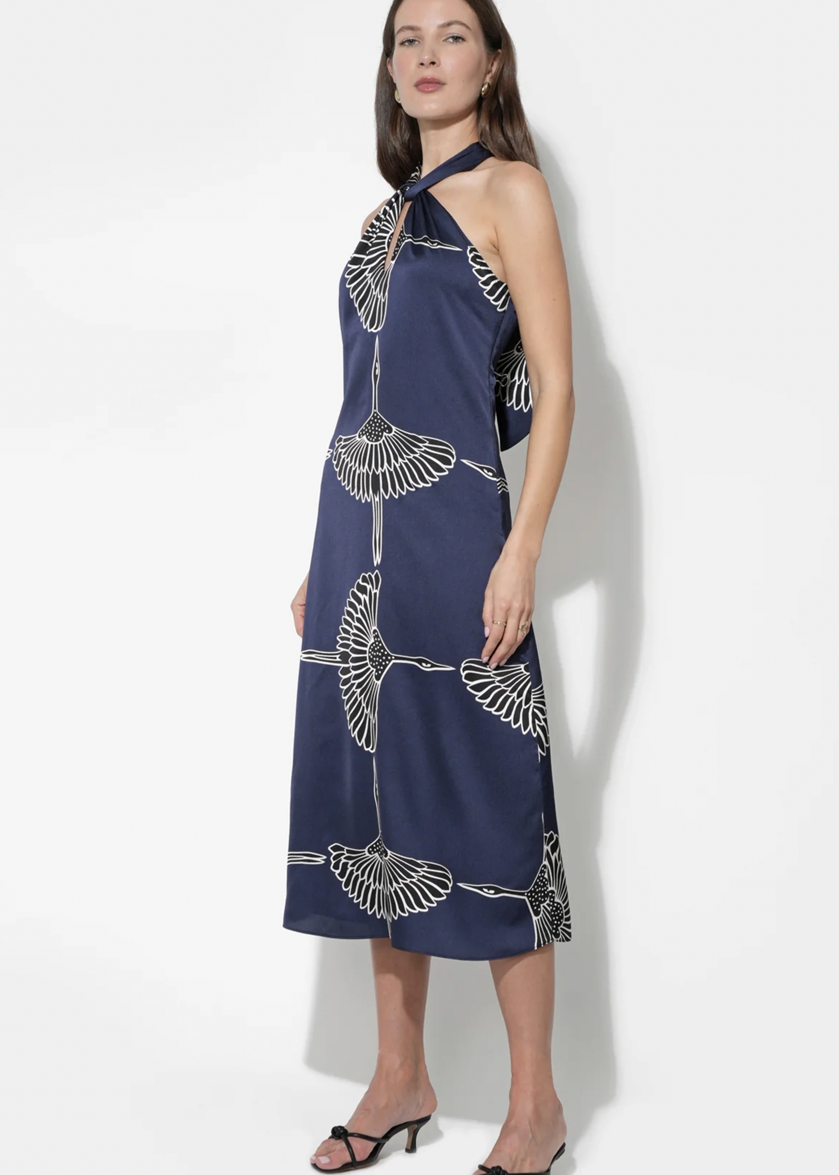 Elitaire Boutique Cecelia Halter Midi Dress