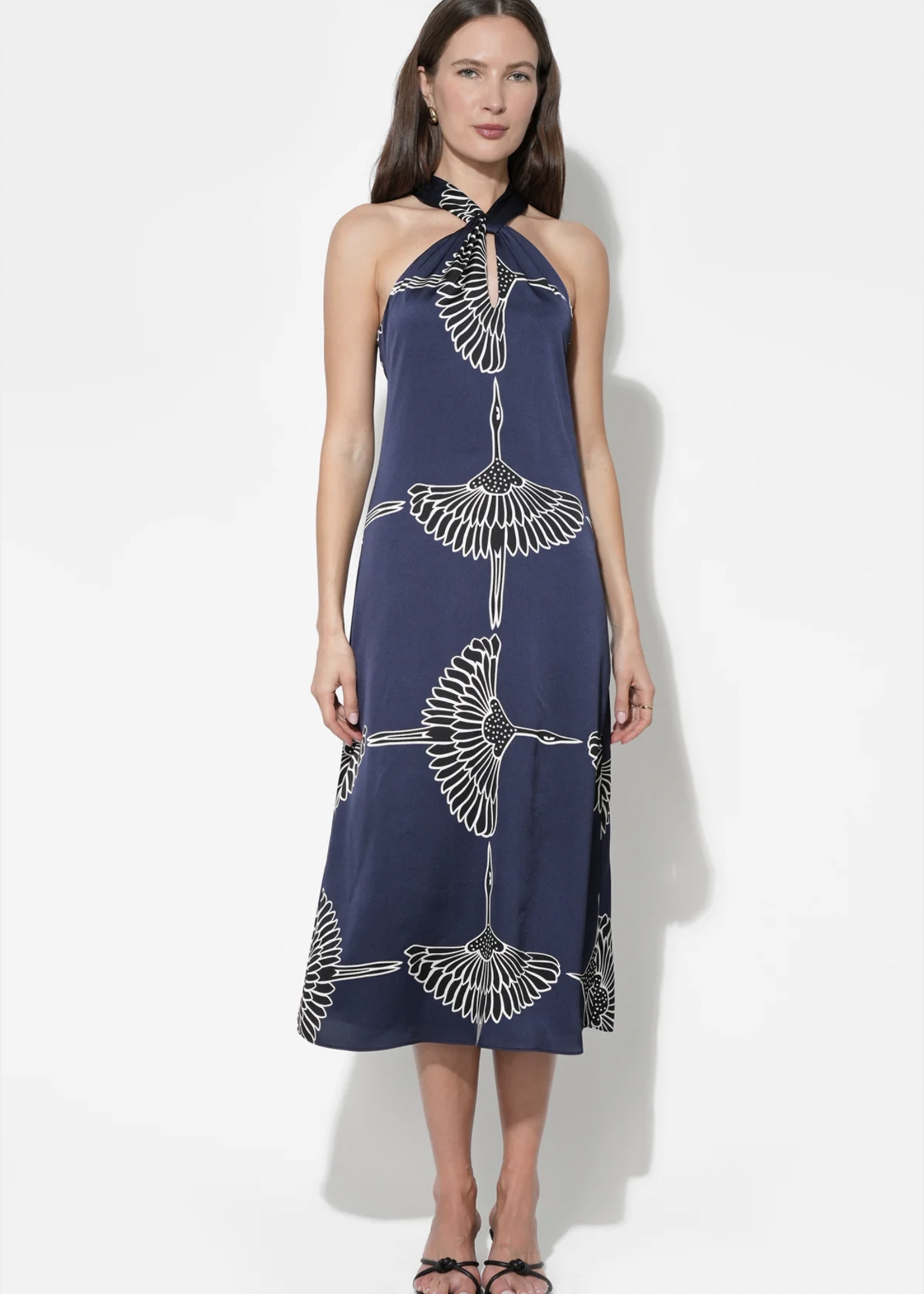 Elitaire Boutique Cecelia Halter Midi Dress