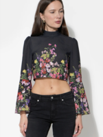 Elitaire Boutique Suzette Bell Sleeve Crop Top