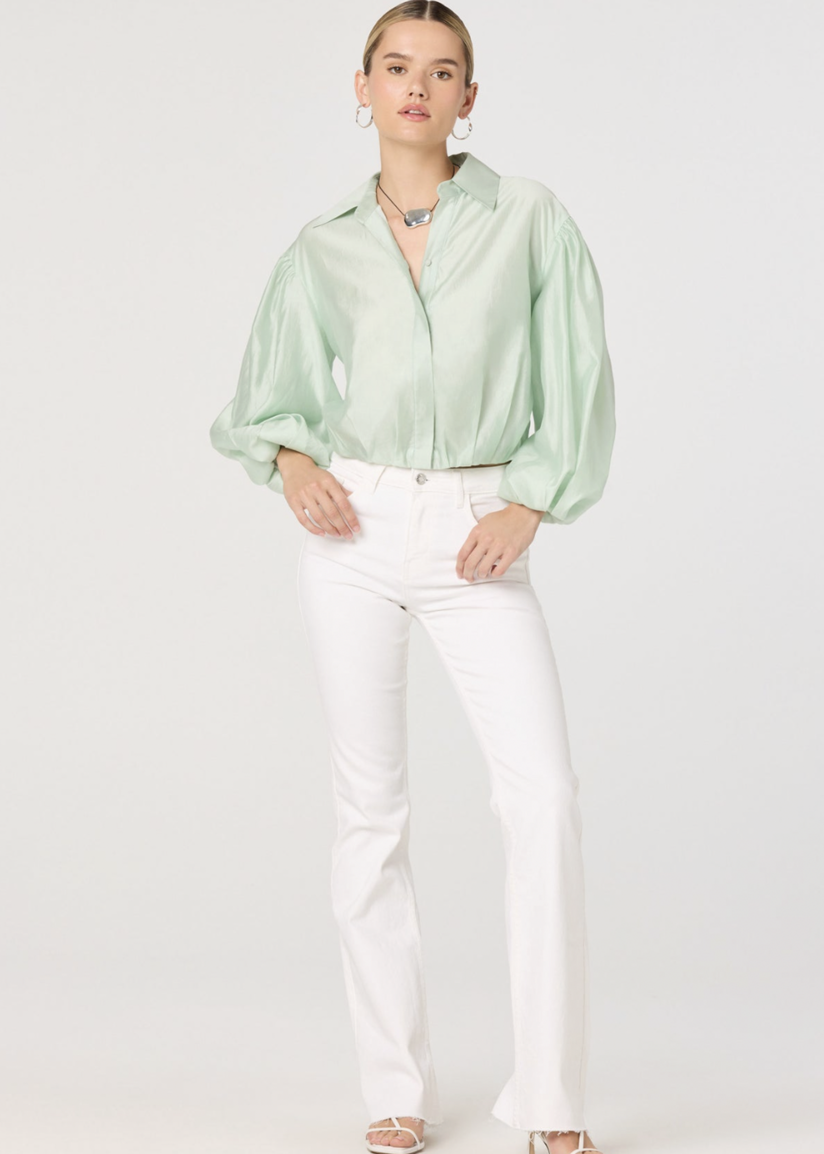 Elitaire Boutique Cordey Top in Mint