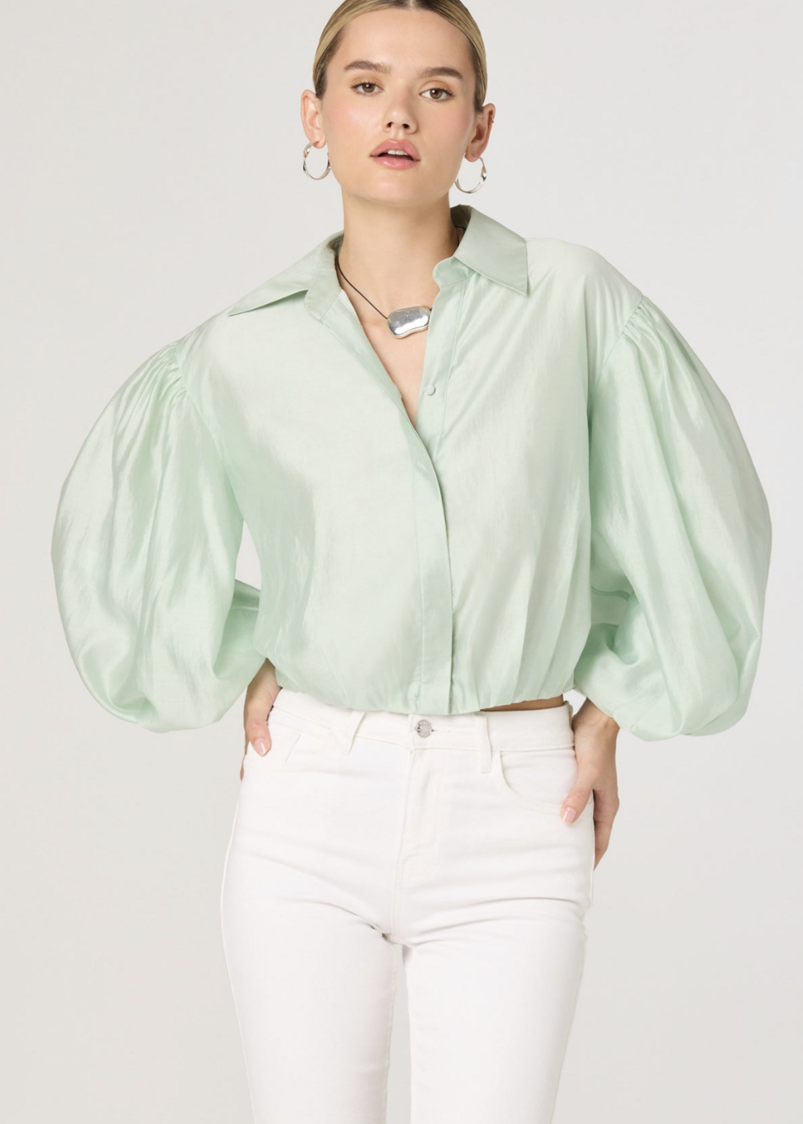 Elitaire Boutique Cordey Top in Mint