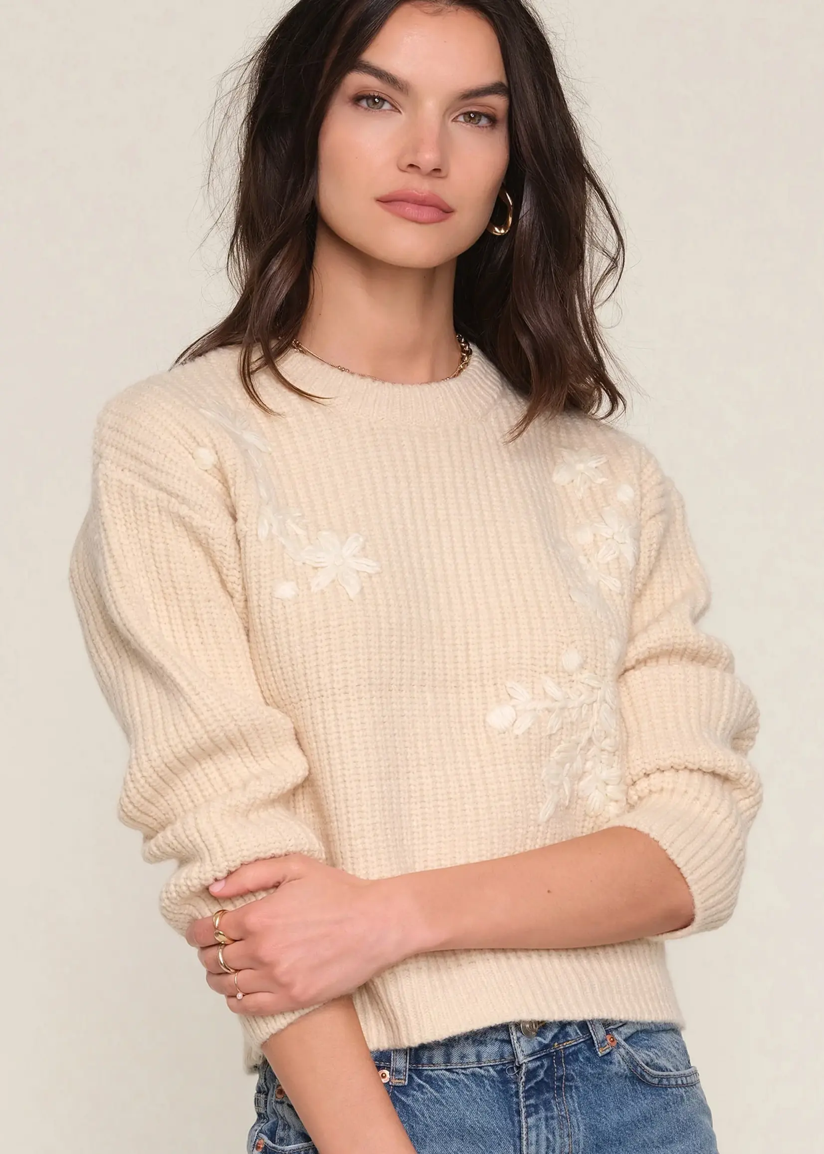 Elitaire Boutique Ellie Cream Sweater