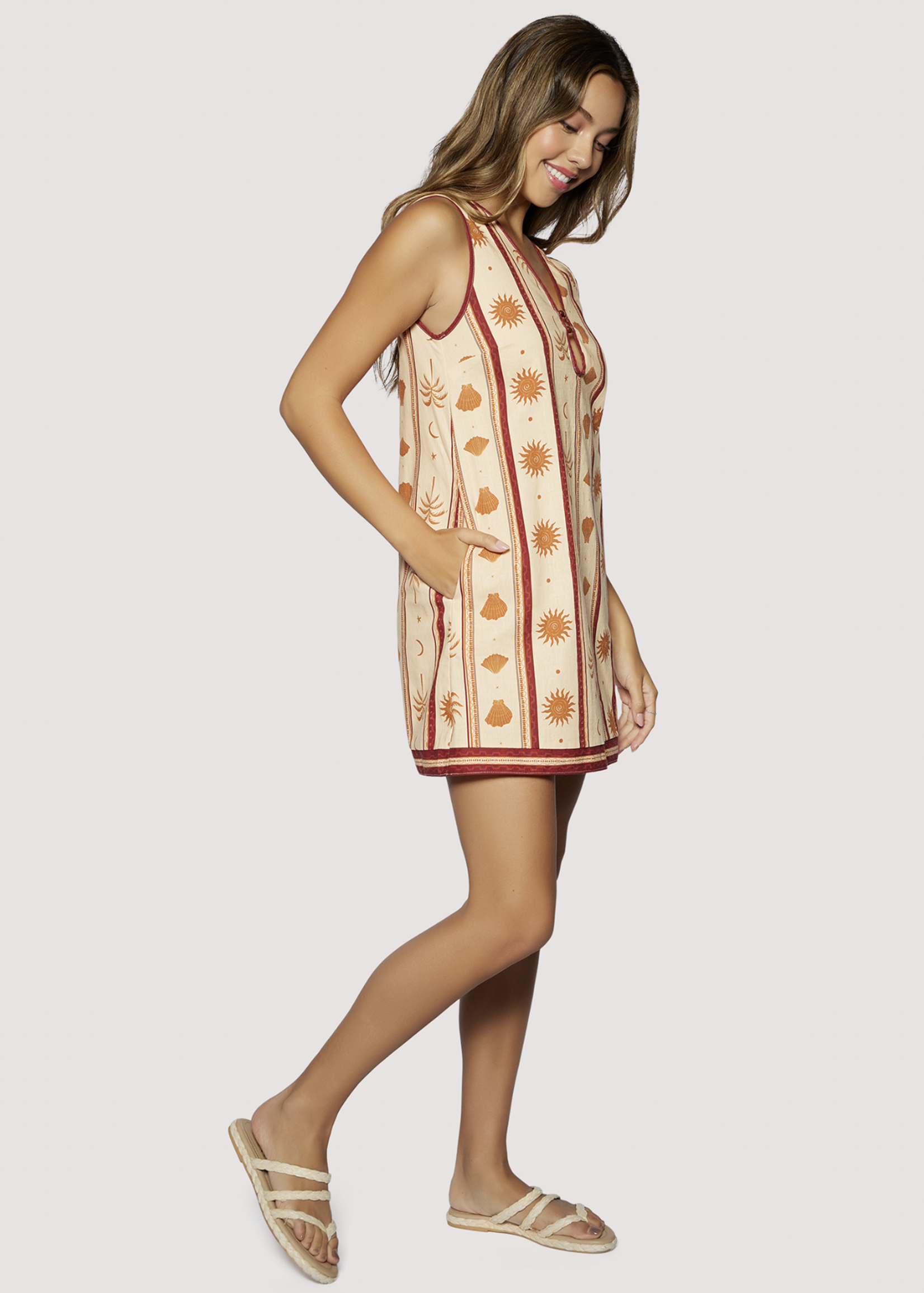 Elitaire Boutique Coral Faire Mini Dress