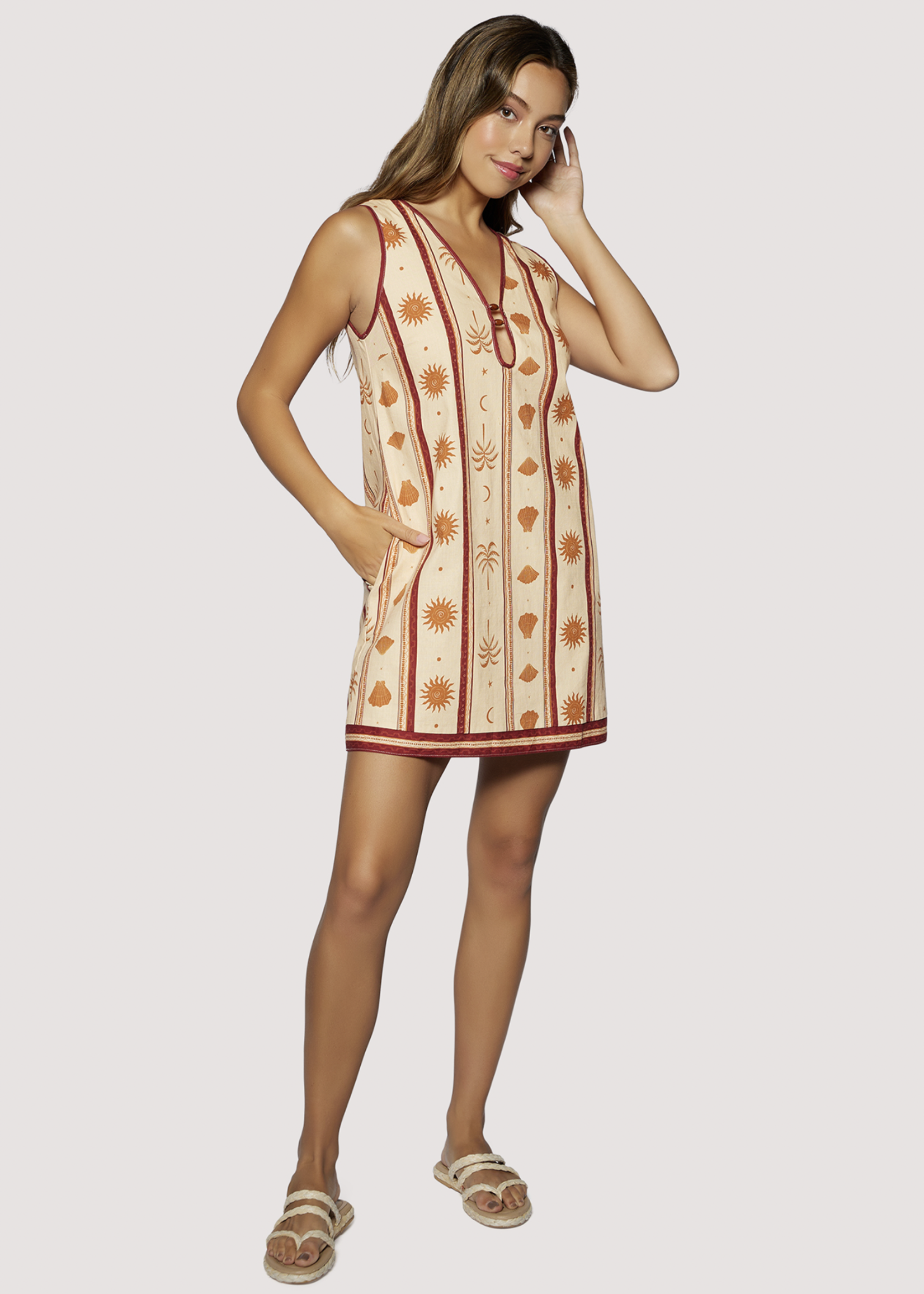 Elitaire Boutique Coral Faire Mini Dress