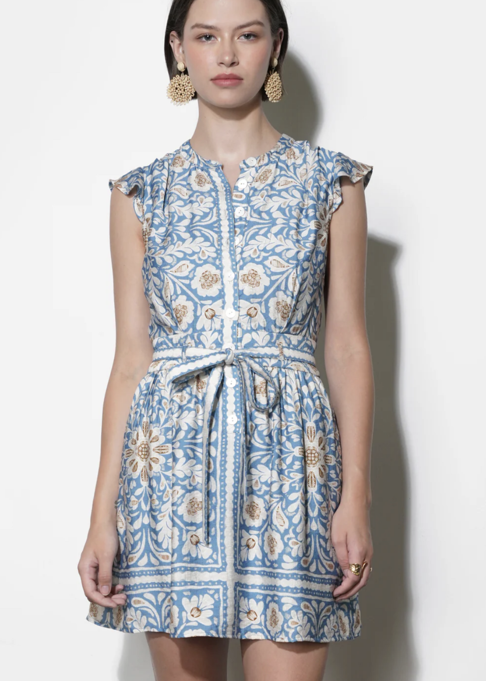 Elitaire Boutique Bailey Flutter Sleeve Dress