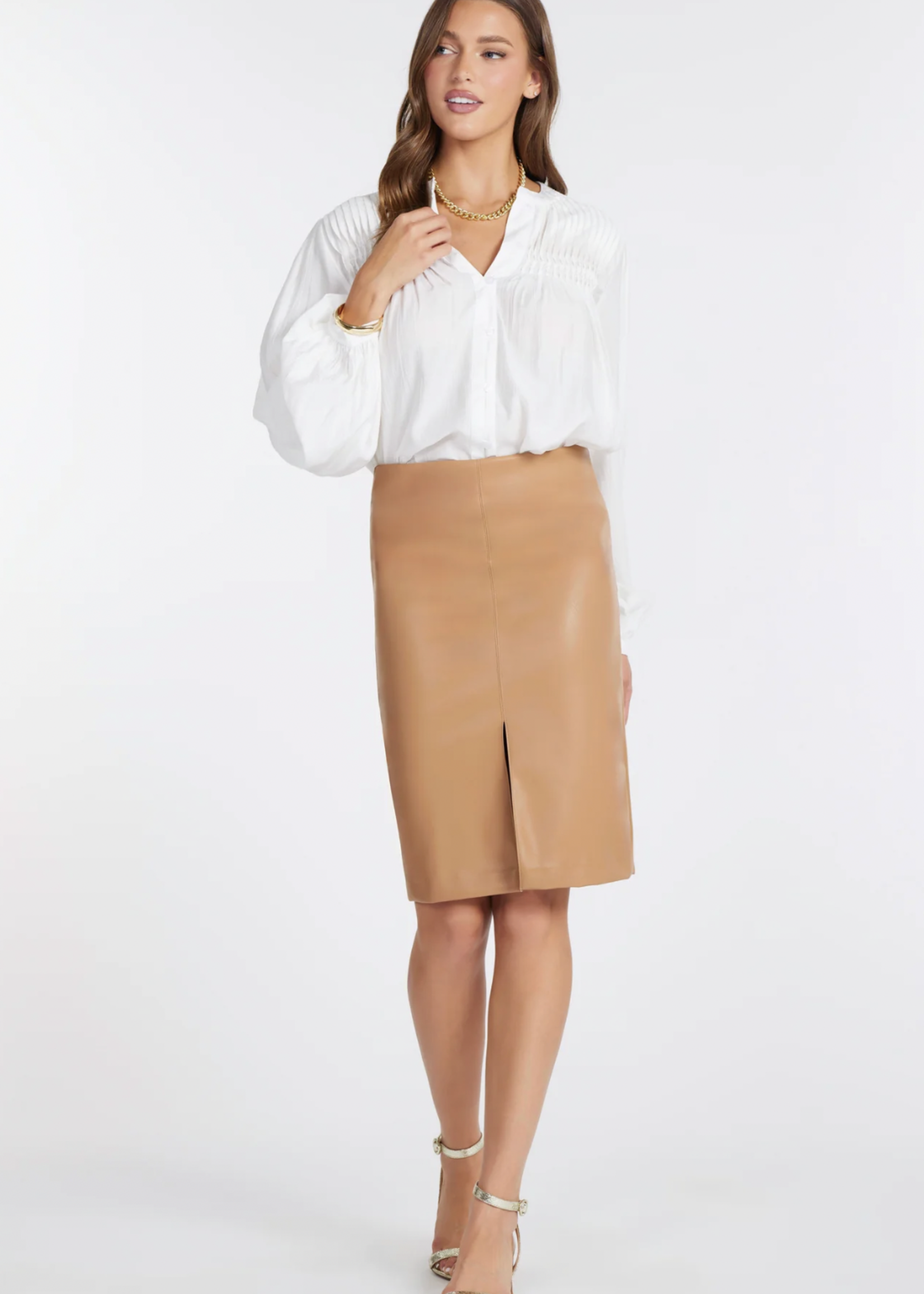 Elitaire Boutique Briana Faux Leather Skirt